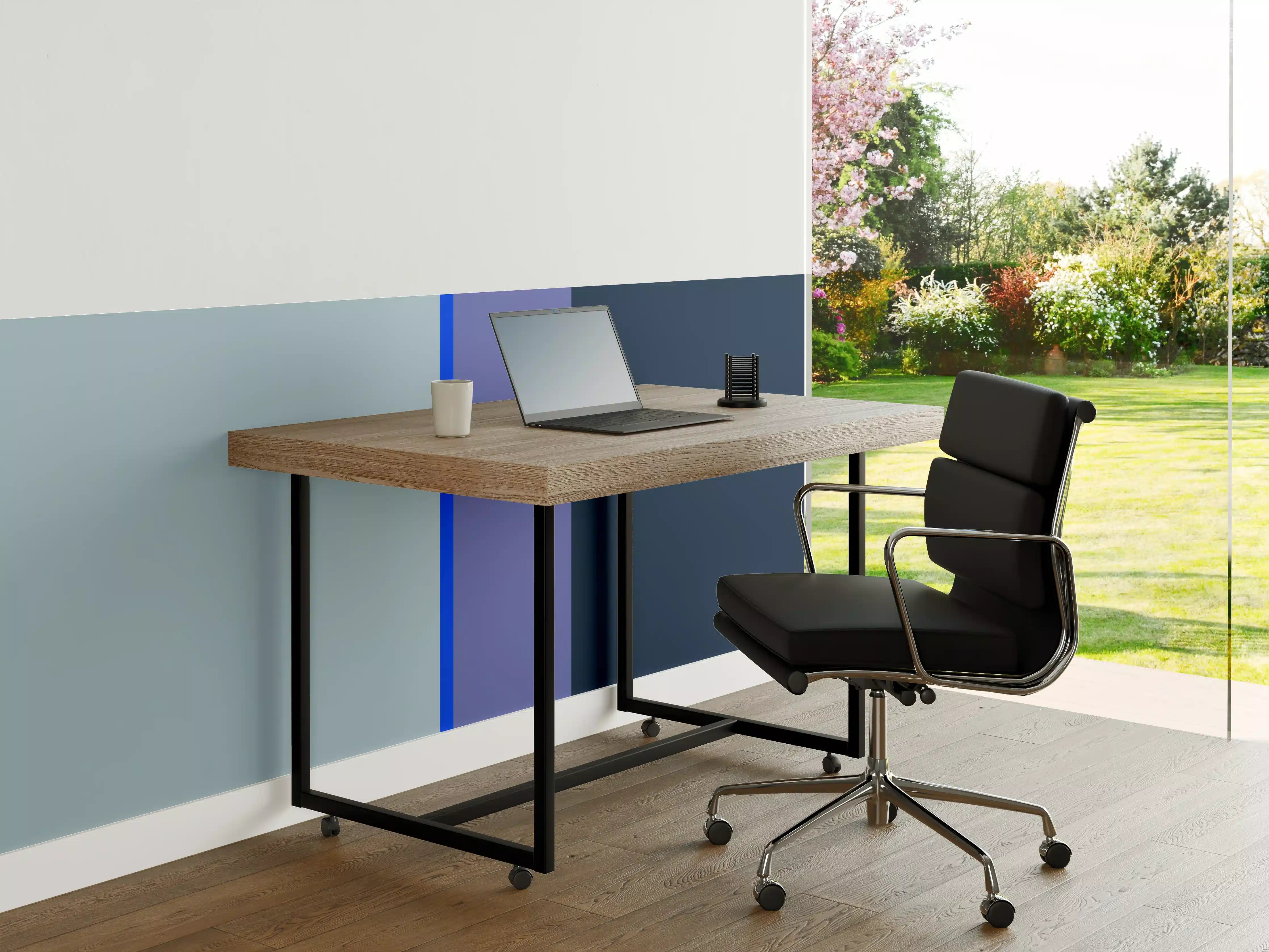Büro Wandgestaltung - The Blues - Vertical - Blueberry