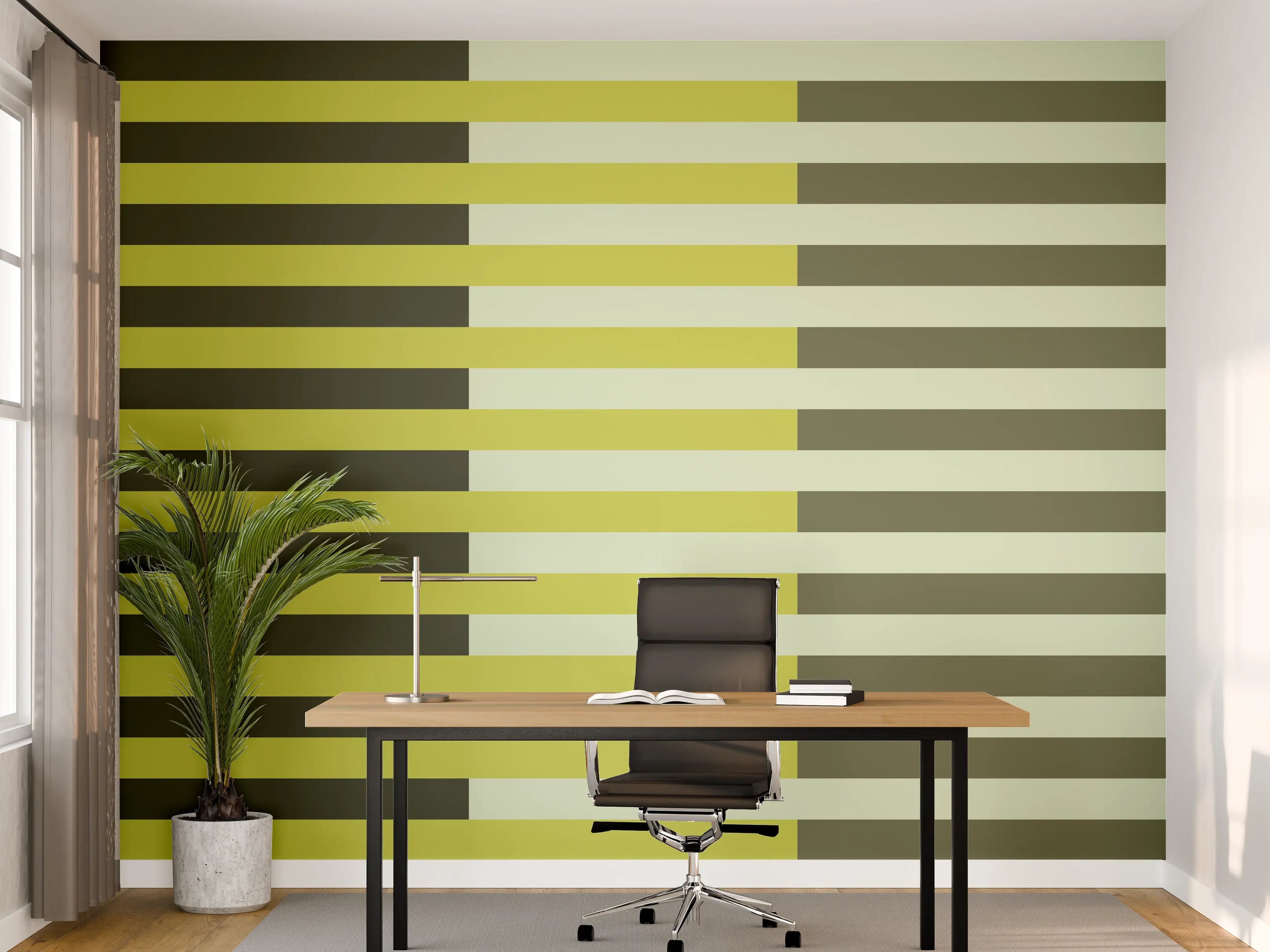 Büro Wandgestaltung - The Greens - Multy Stripes - Olive
