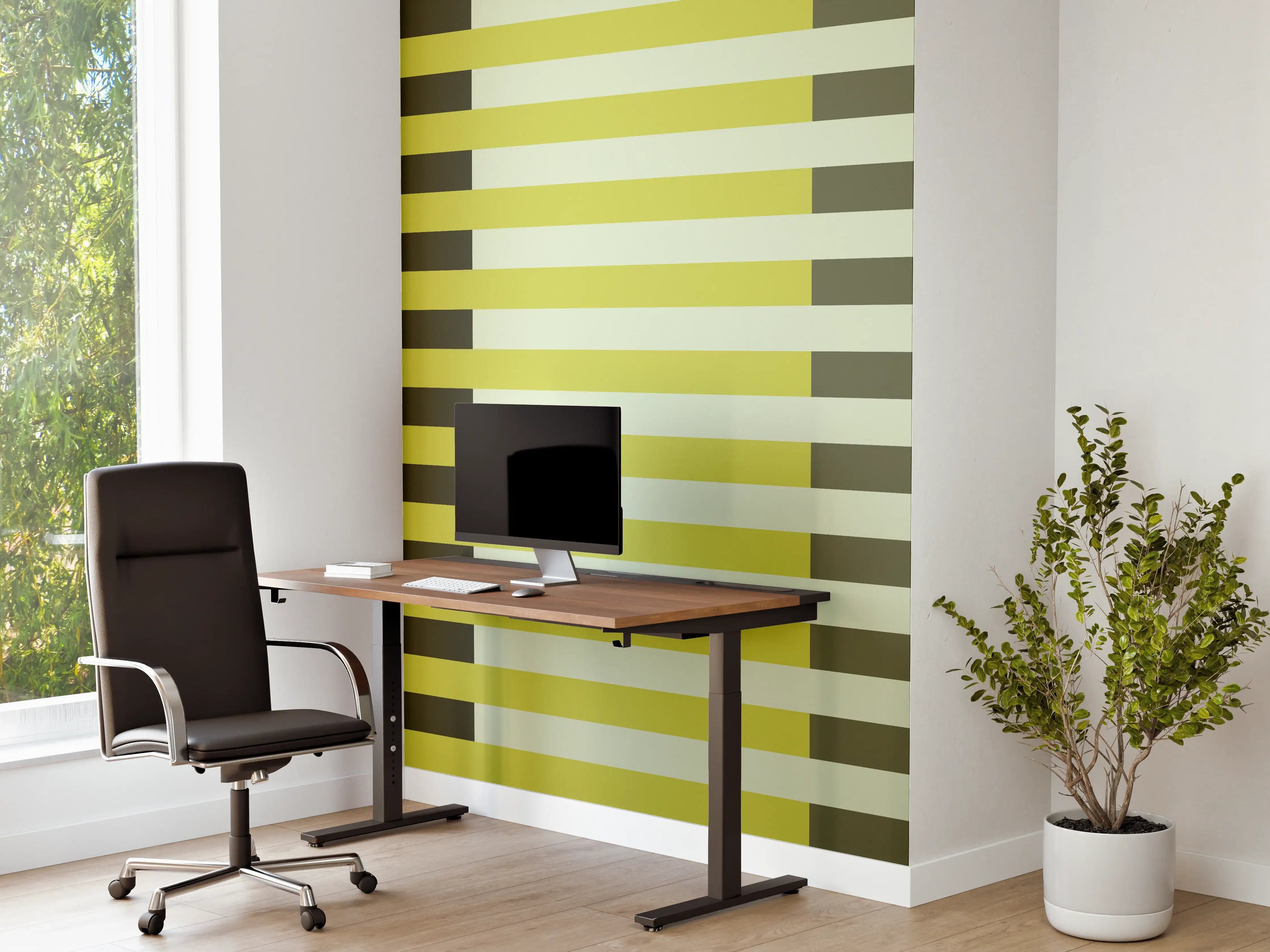 Büro Wandgestaltung - The Greens - Multy Stripes - Olive