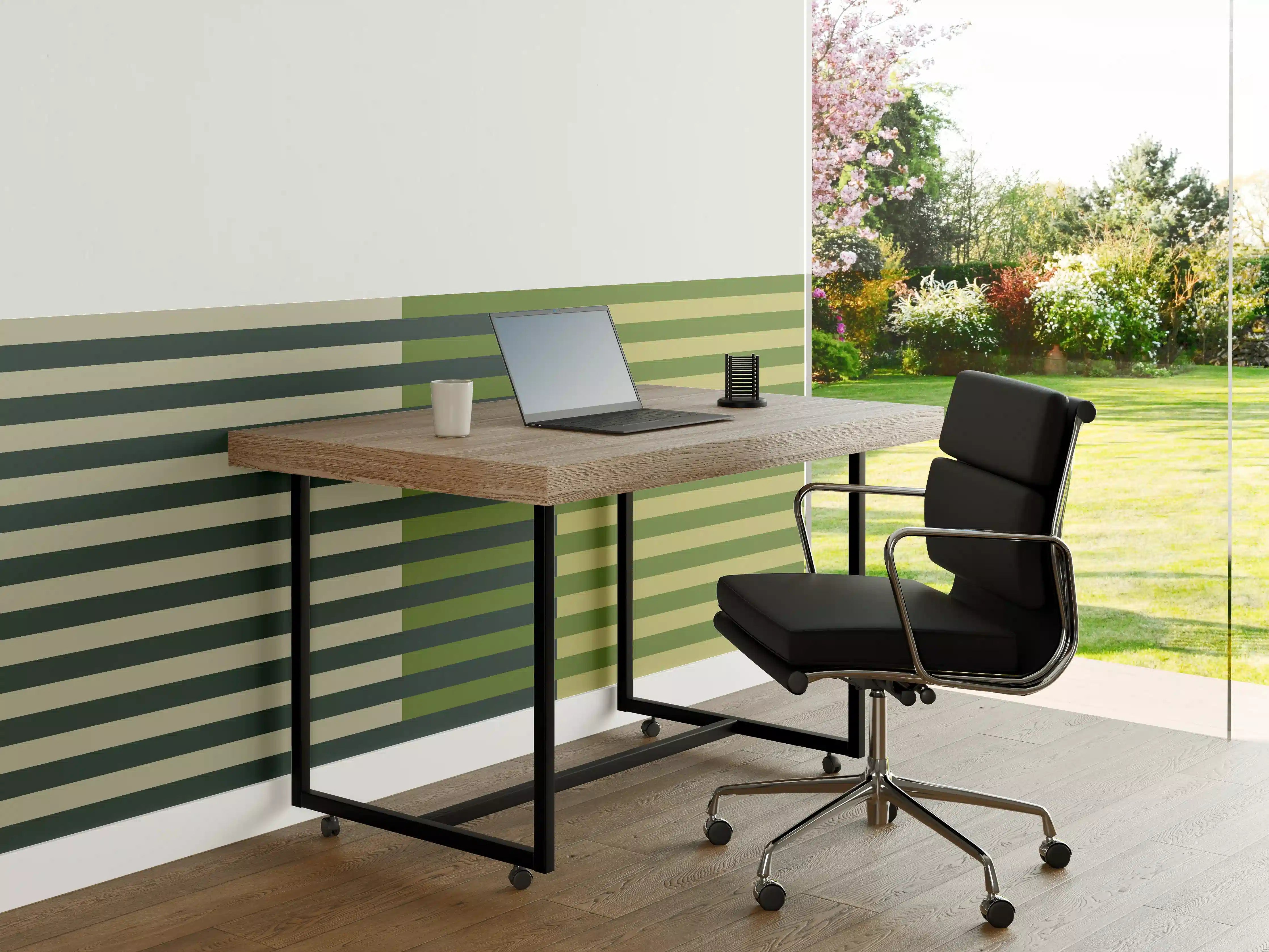 Büro Wandgestaltung - The Greens - Multy Stripes - Pistachio
