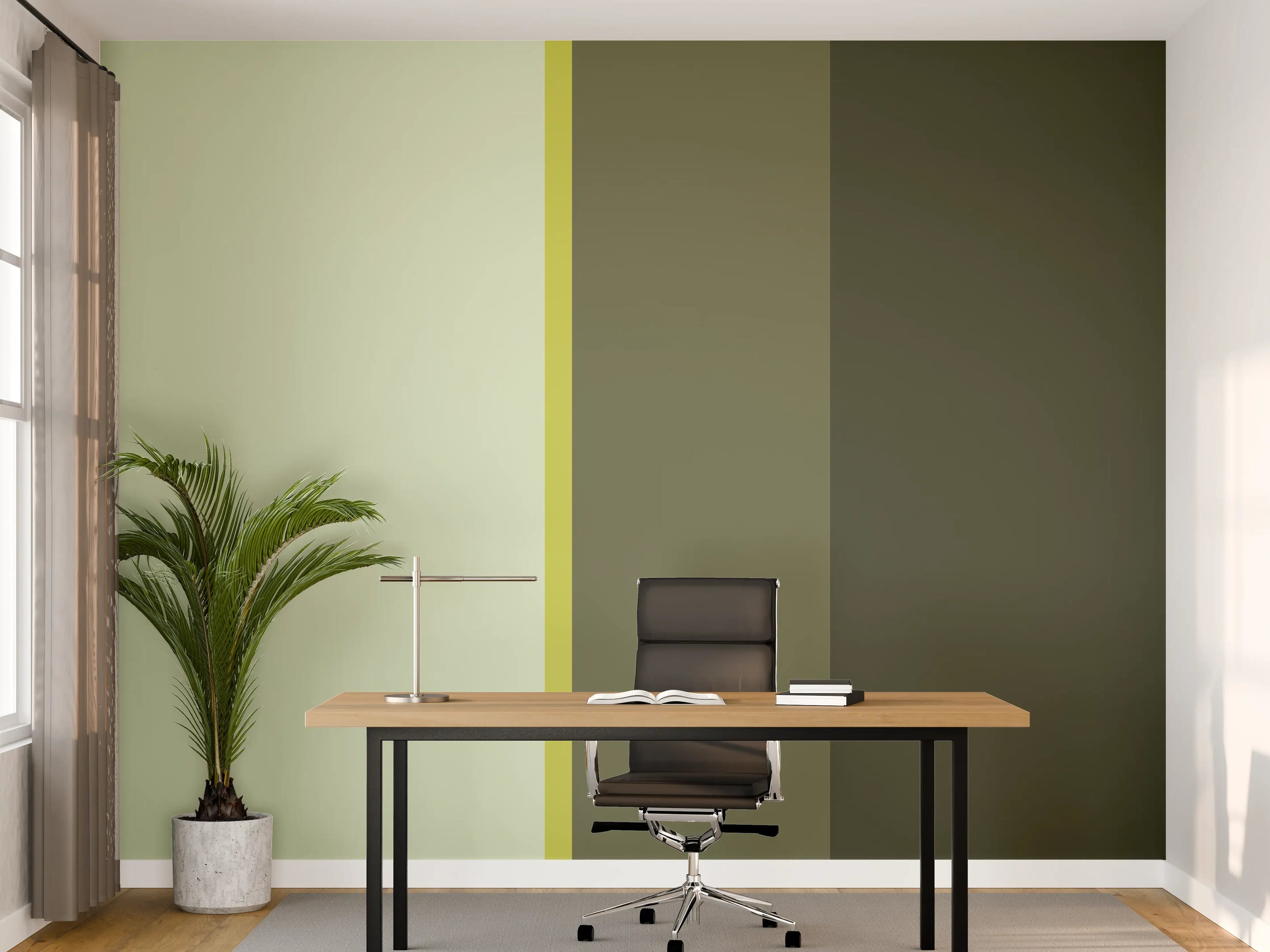 Büro Wandgestaltung - The Greens - Vertical - Olive