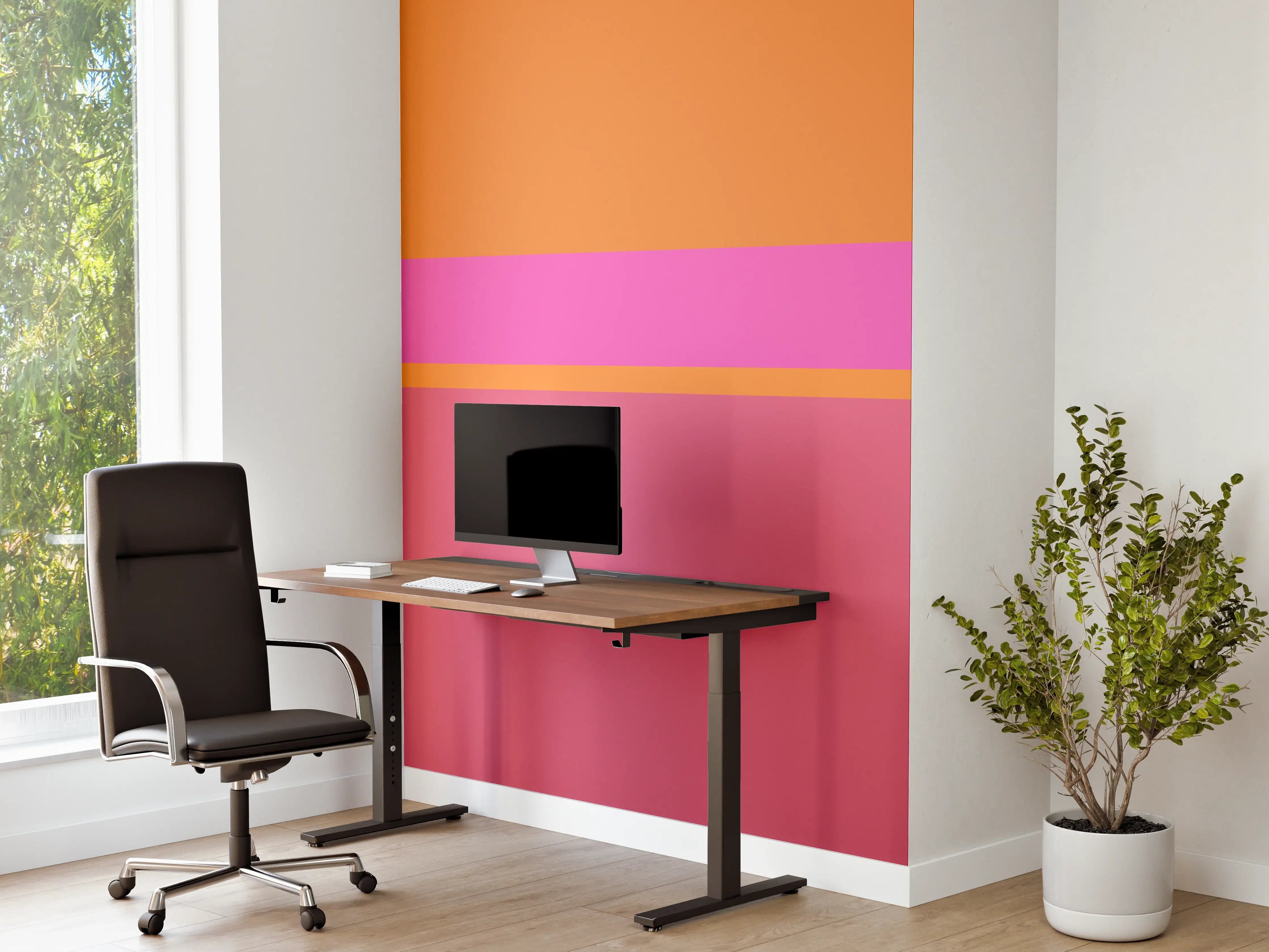 Büro Wandgestaltung - The Oranges - Horizontal - Fuchsia