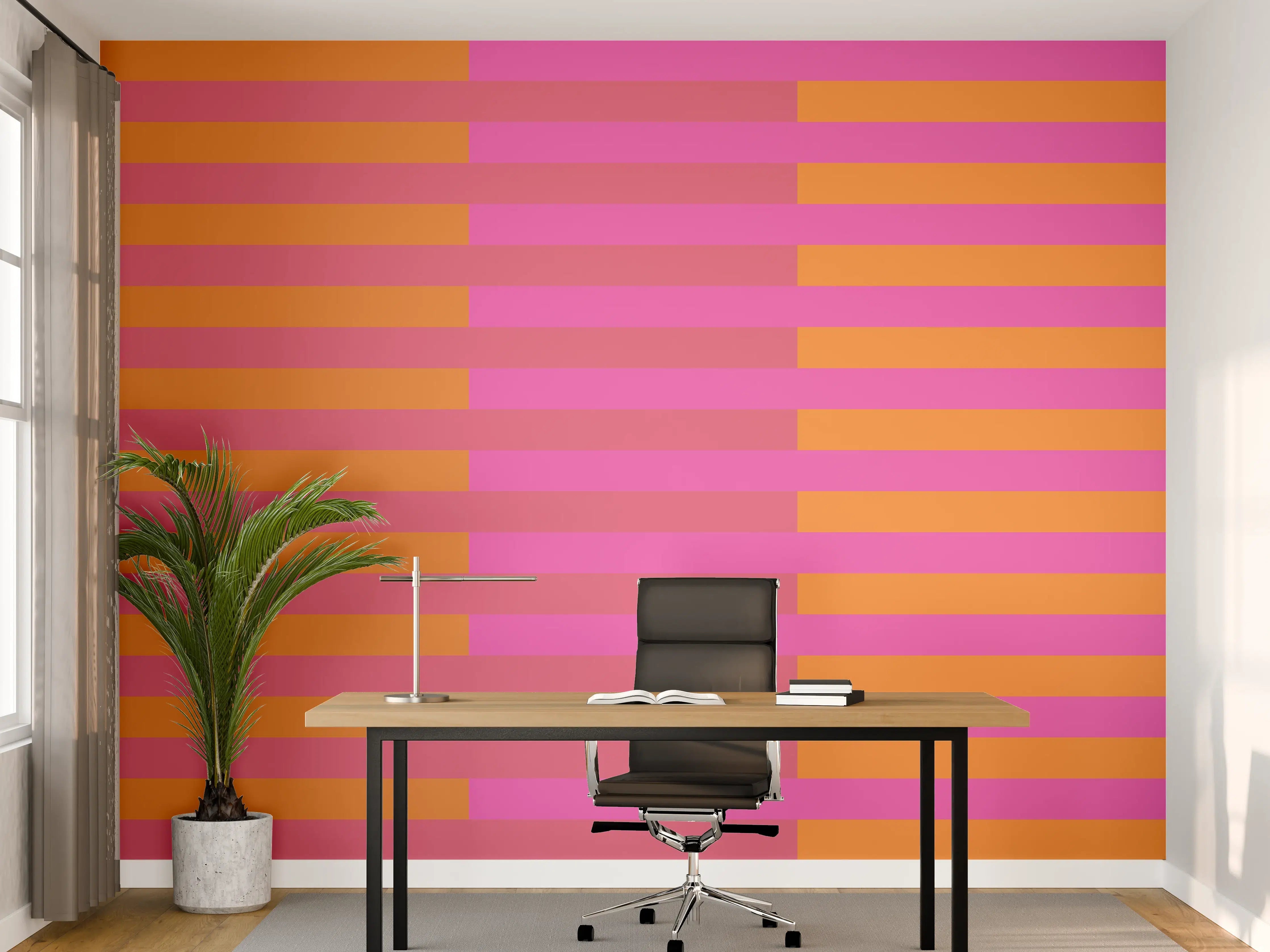Büro Wandgestaltung - The Oranges - Multy Stripes - Fuchsia