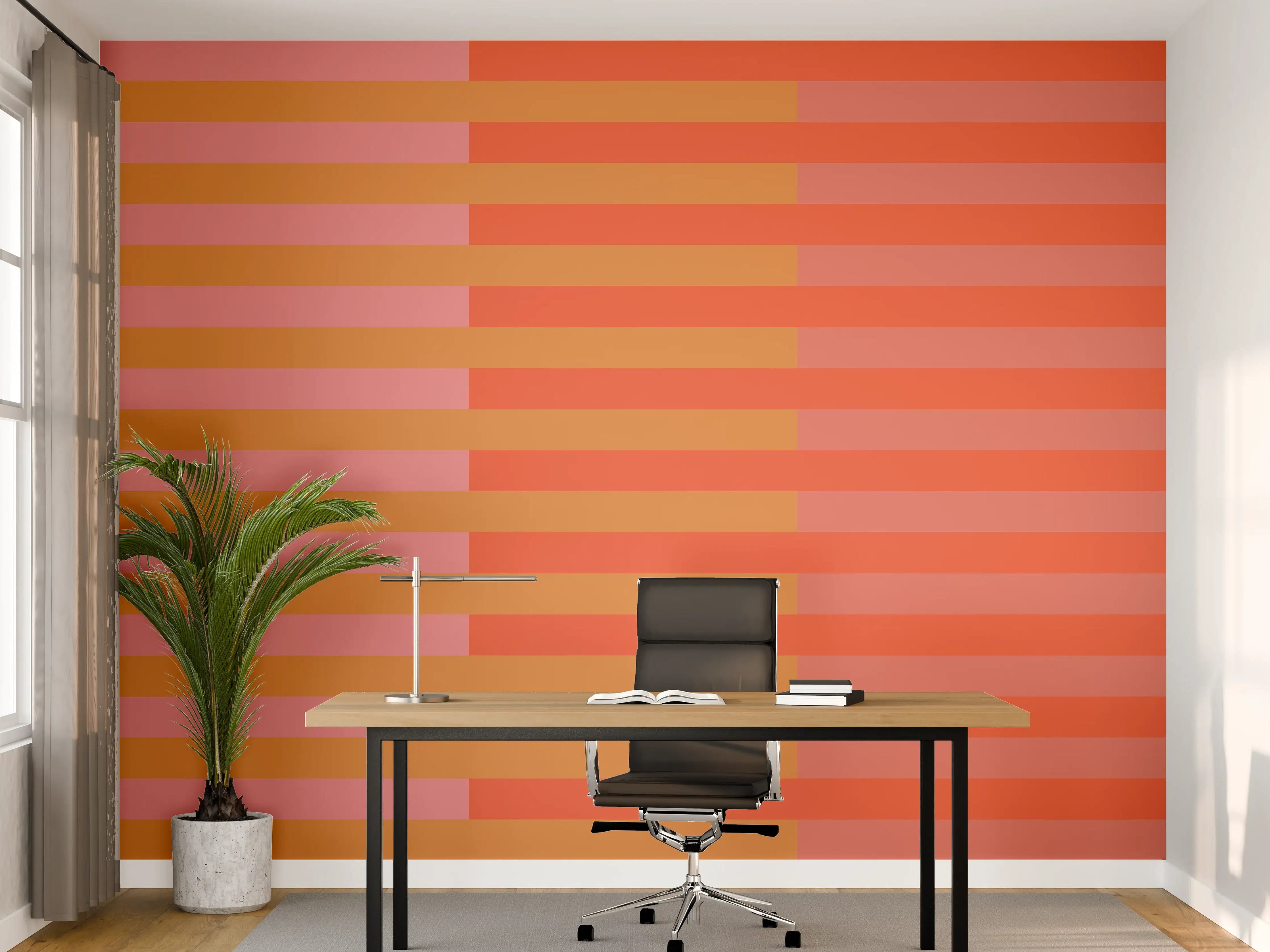 Büro Wandgestaltung - The Oranges - Multy Stripes - Salmon