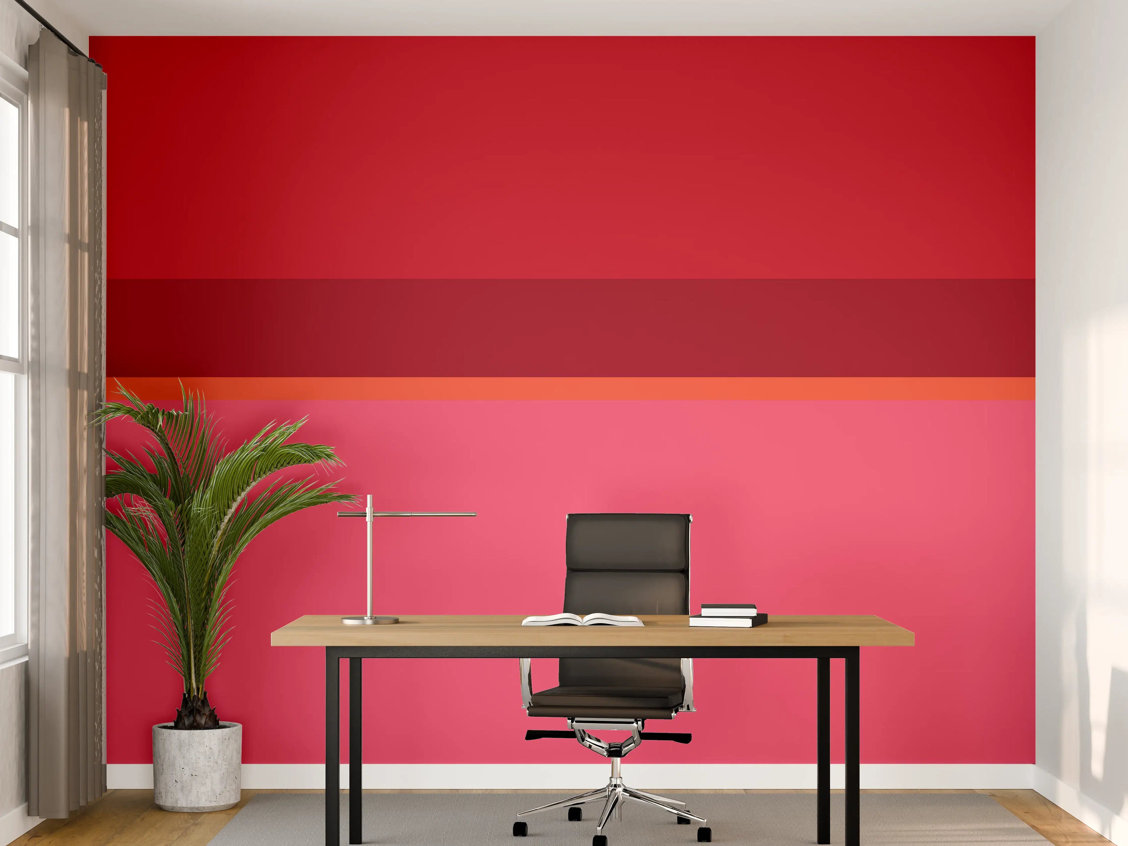 Büro Wandgestaltung - The Reds - Horizontal - Pommagranate