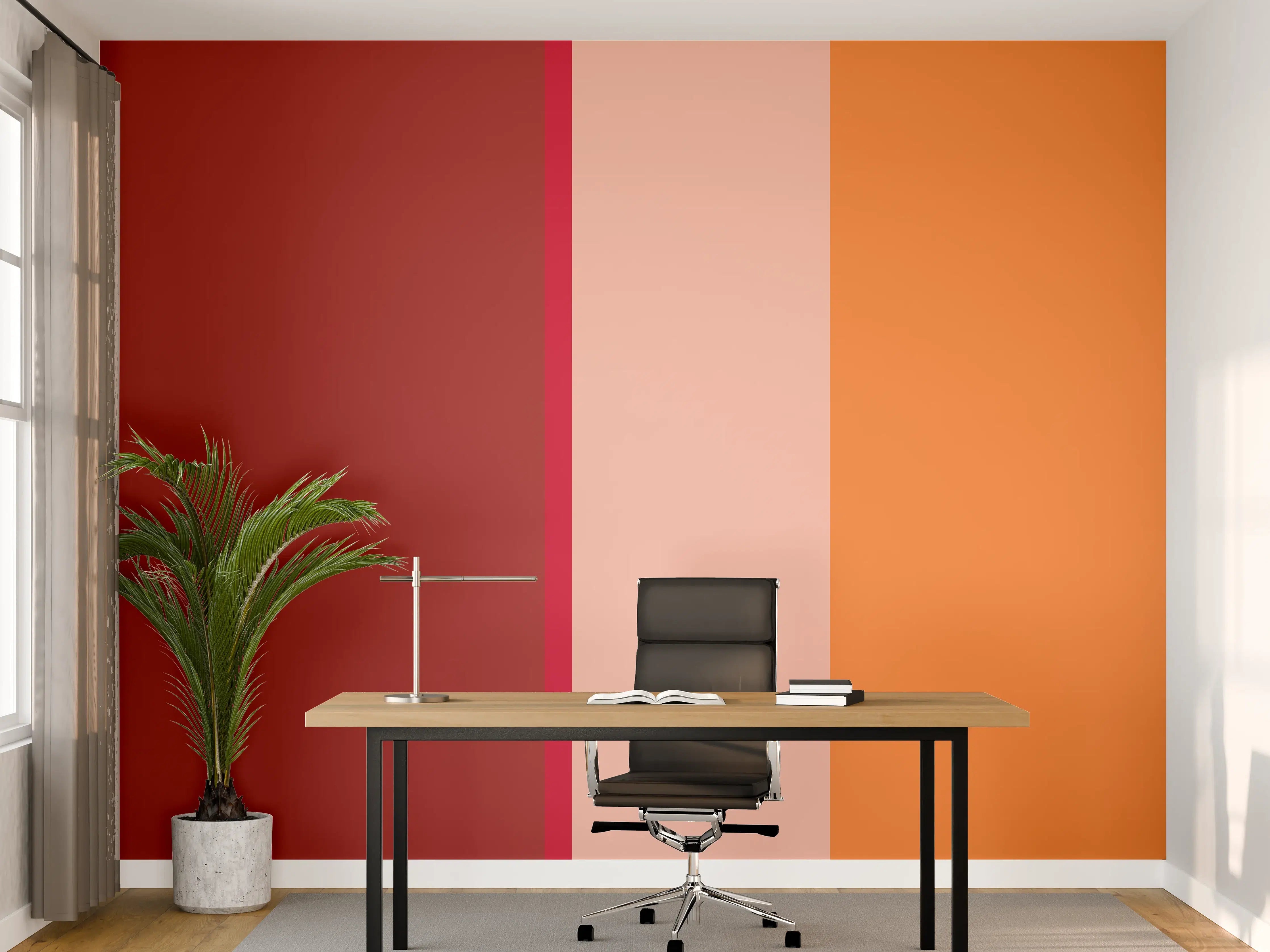 Büro Wandgestaltung - The Reds - Vertical - Sangria