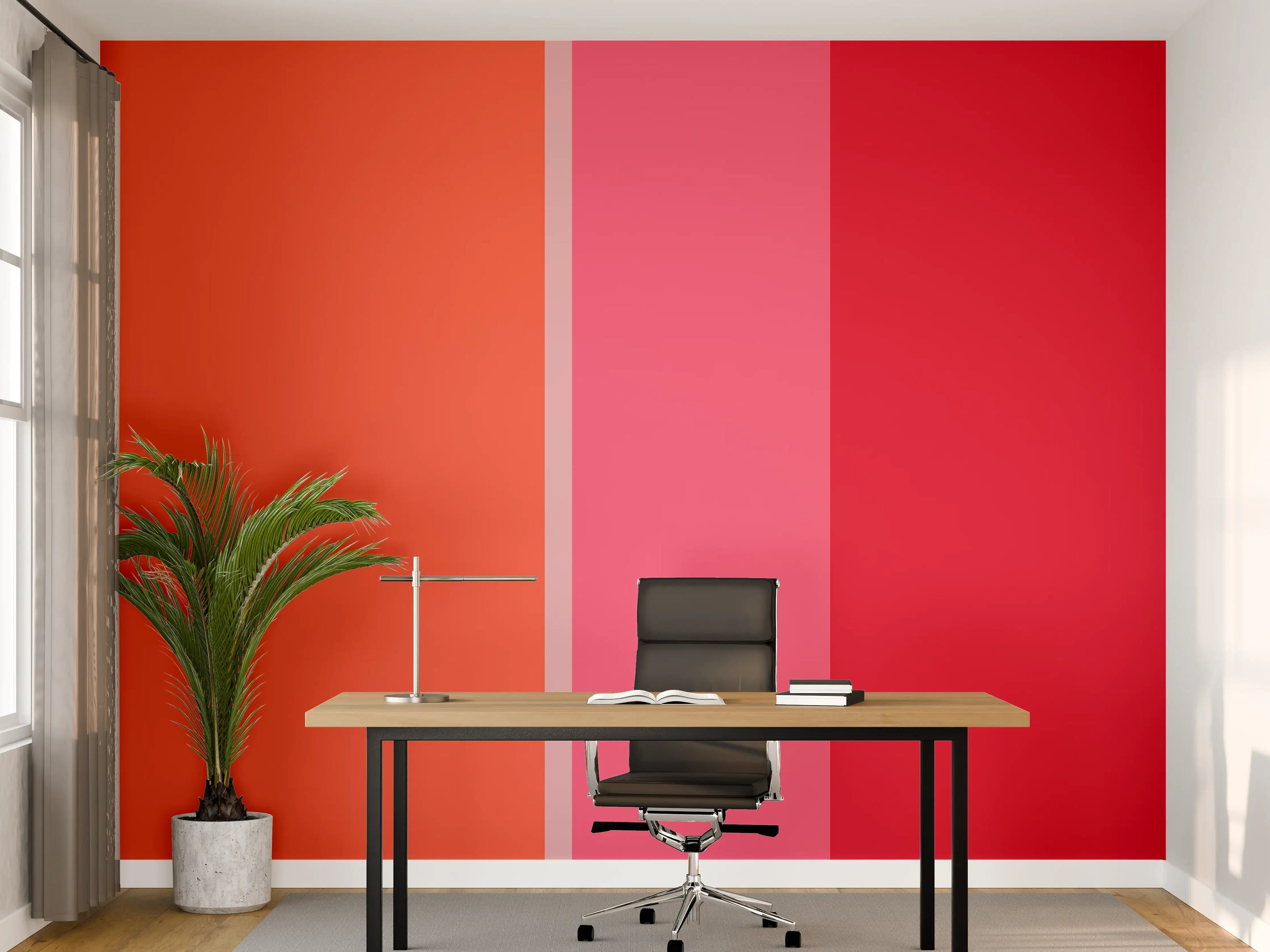 Büro Wandgestaltung - The Reds - Vertical - Strawberry