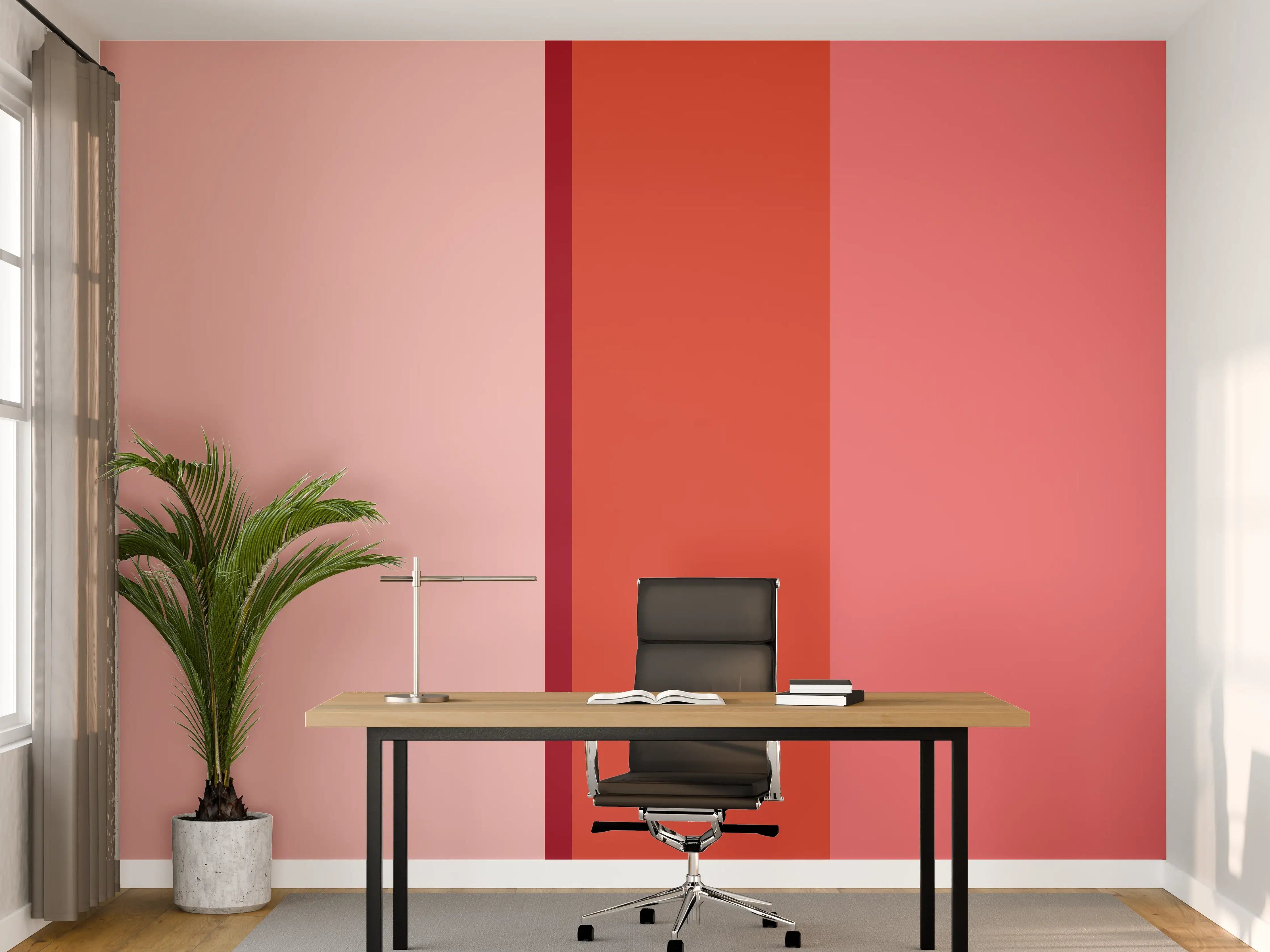 Büro Wandgestaltung - The Reds - Vertical - Tomato