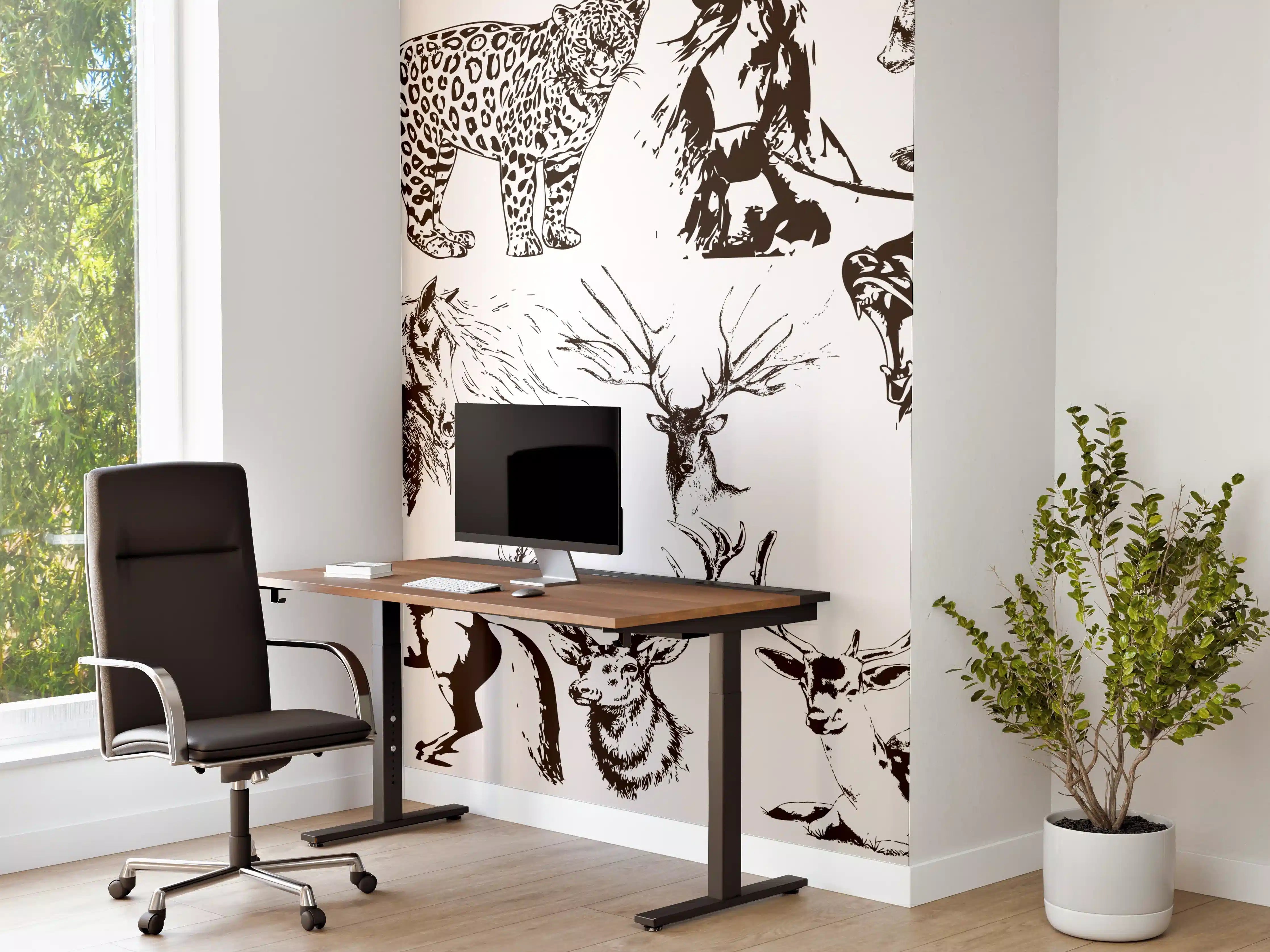 Büro Wandgestaltung - Tierisches Dschungelpanorama