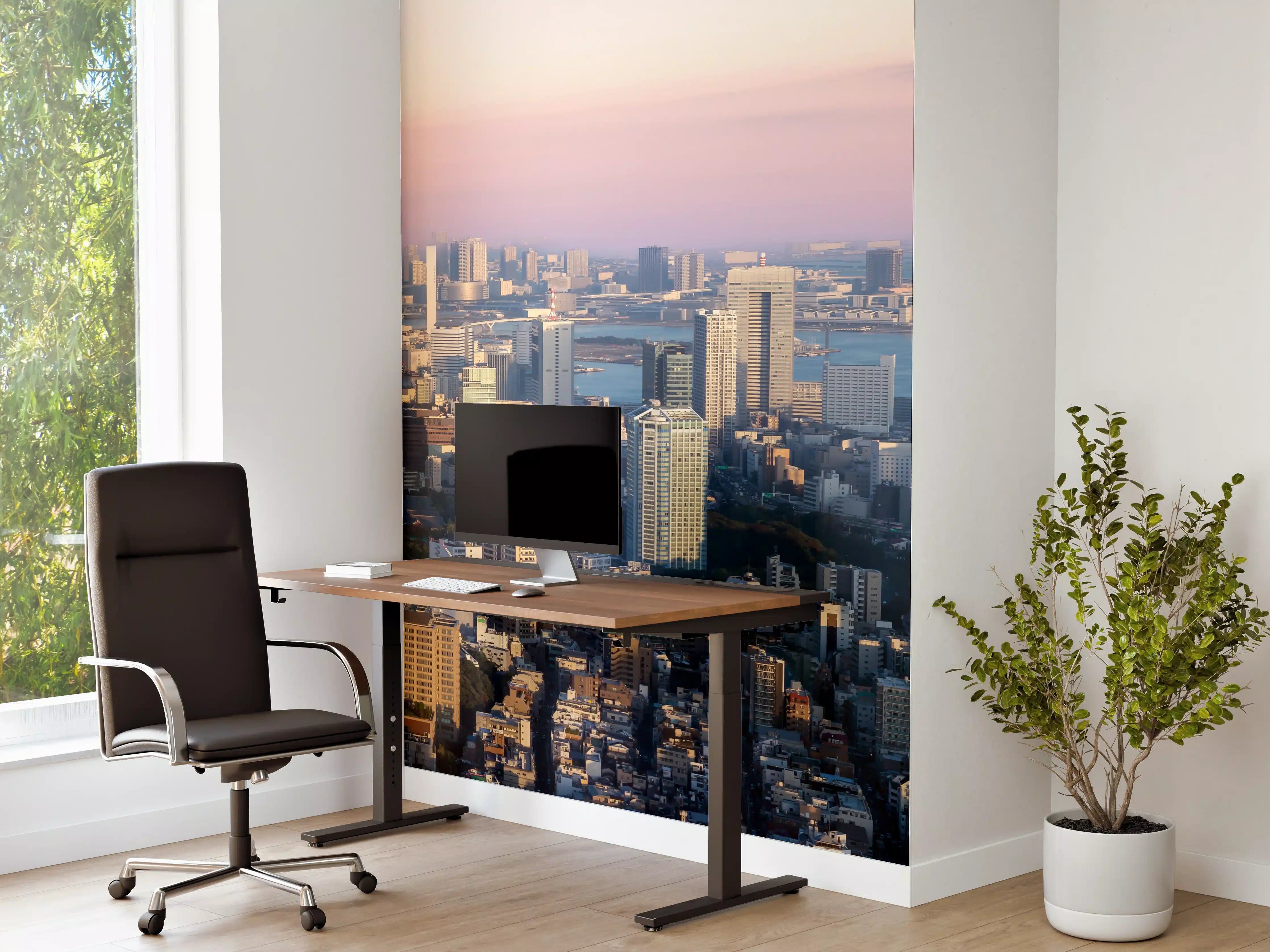 Büro Wandgestaltung - Tokyo Skyline bei Sonnenuntergang