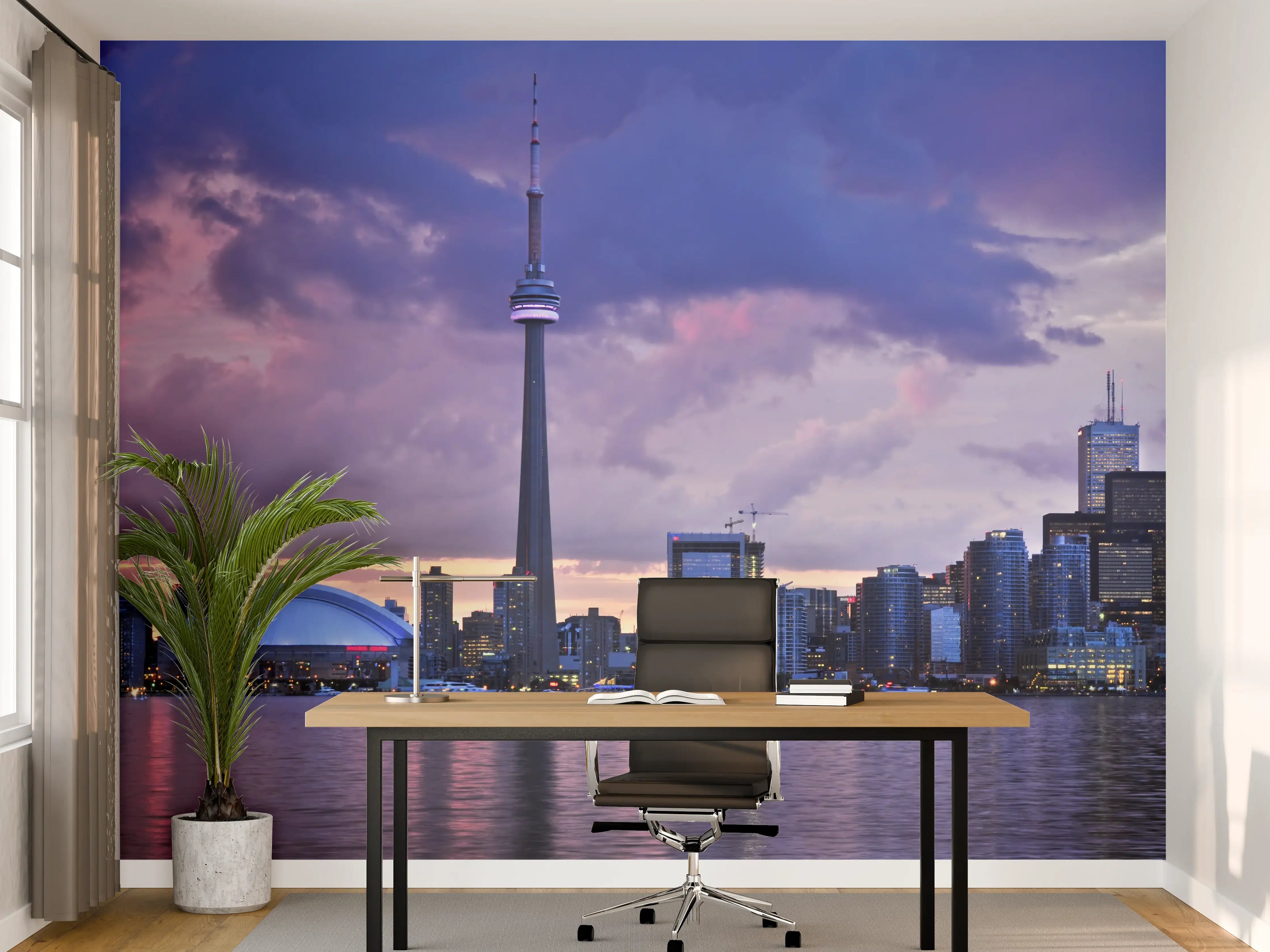 Büro Wandgestaltung - Toronto Skyline bei Abendlicht