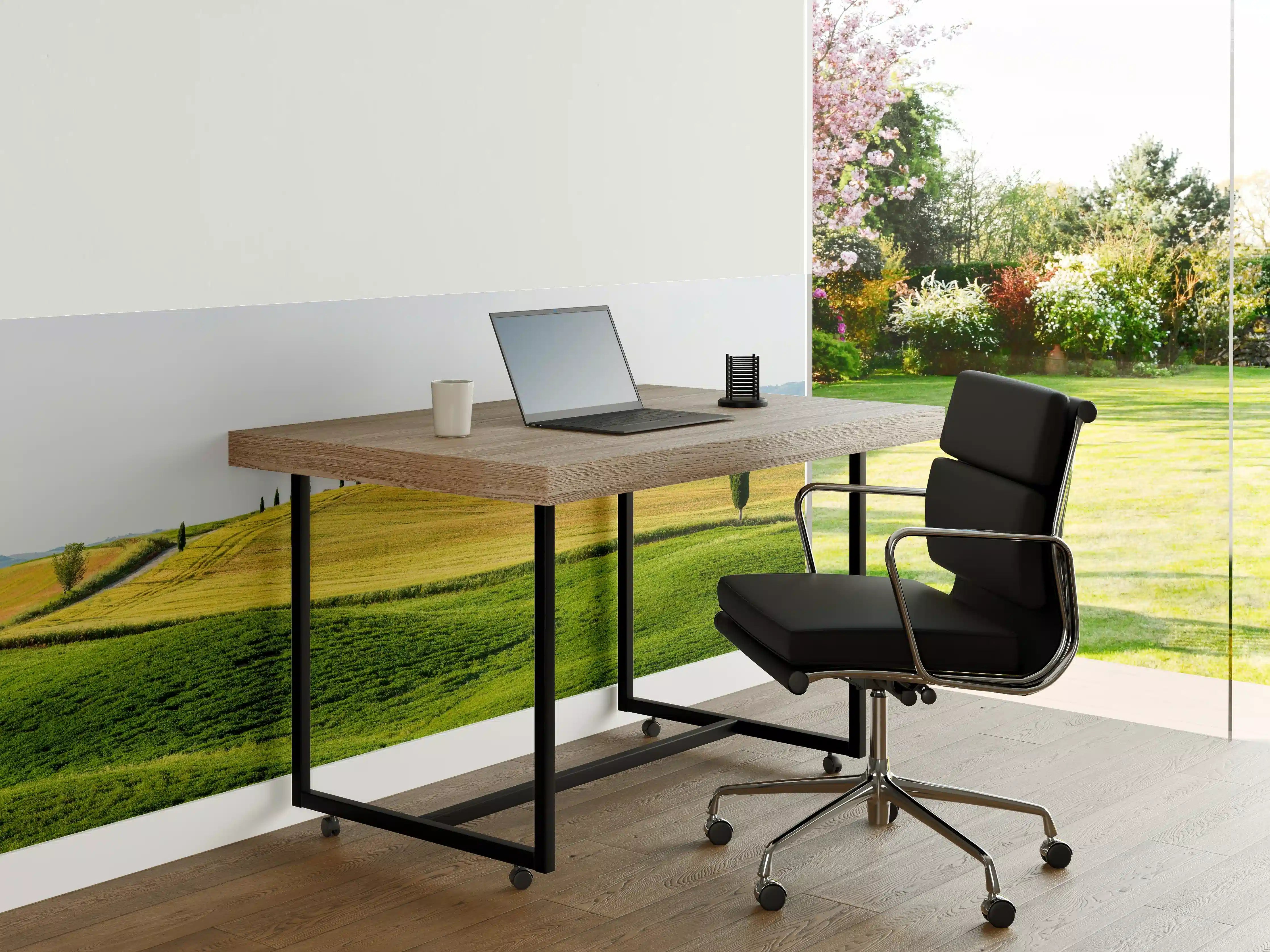 Büro Wandgestaltung - Toskana Hügel Panorama Grün-Gelb
