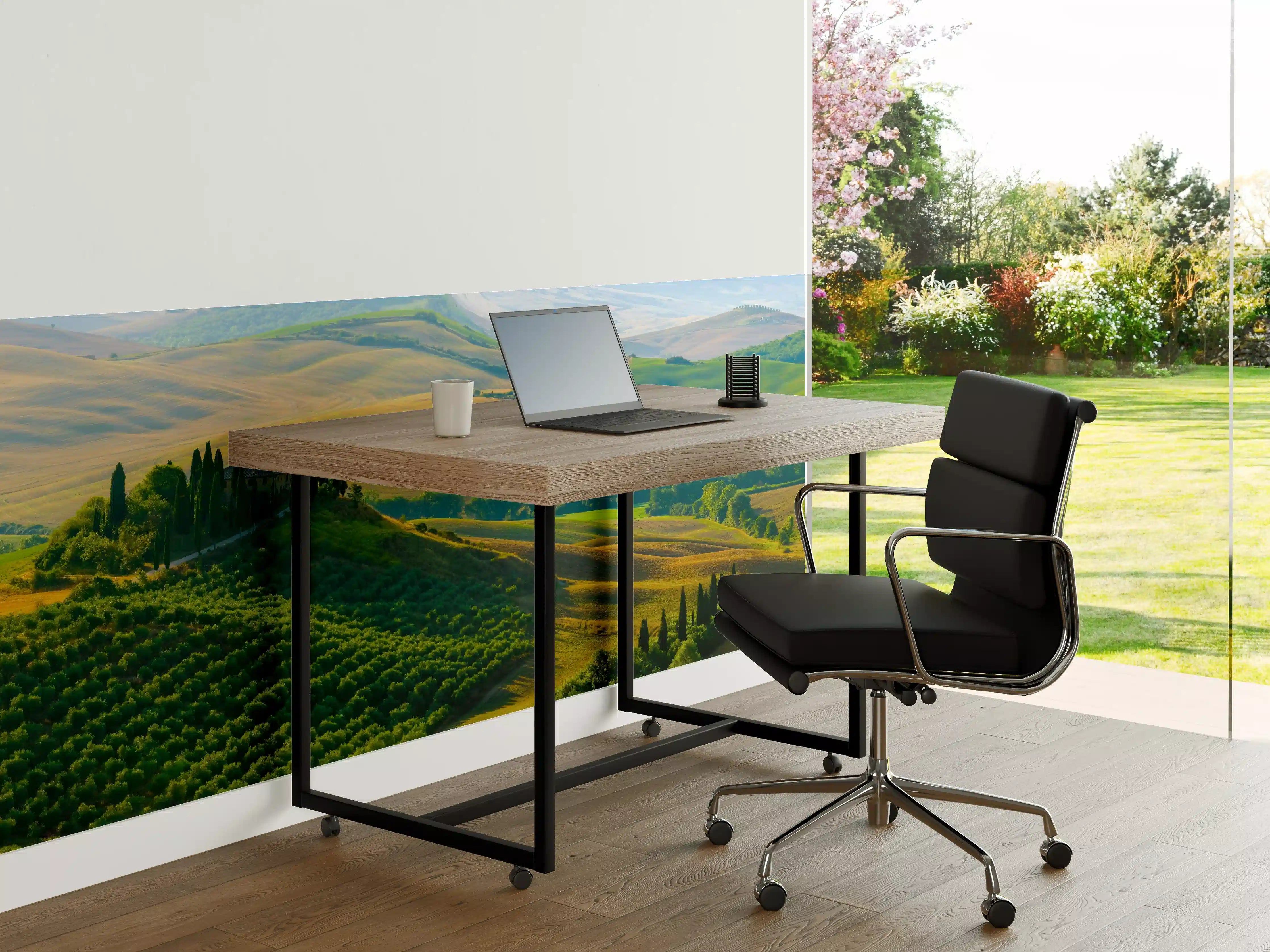 Büro Wandgestaltung - Toskana Hügel in Grün