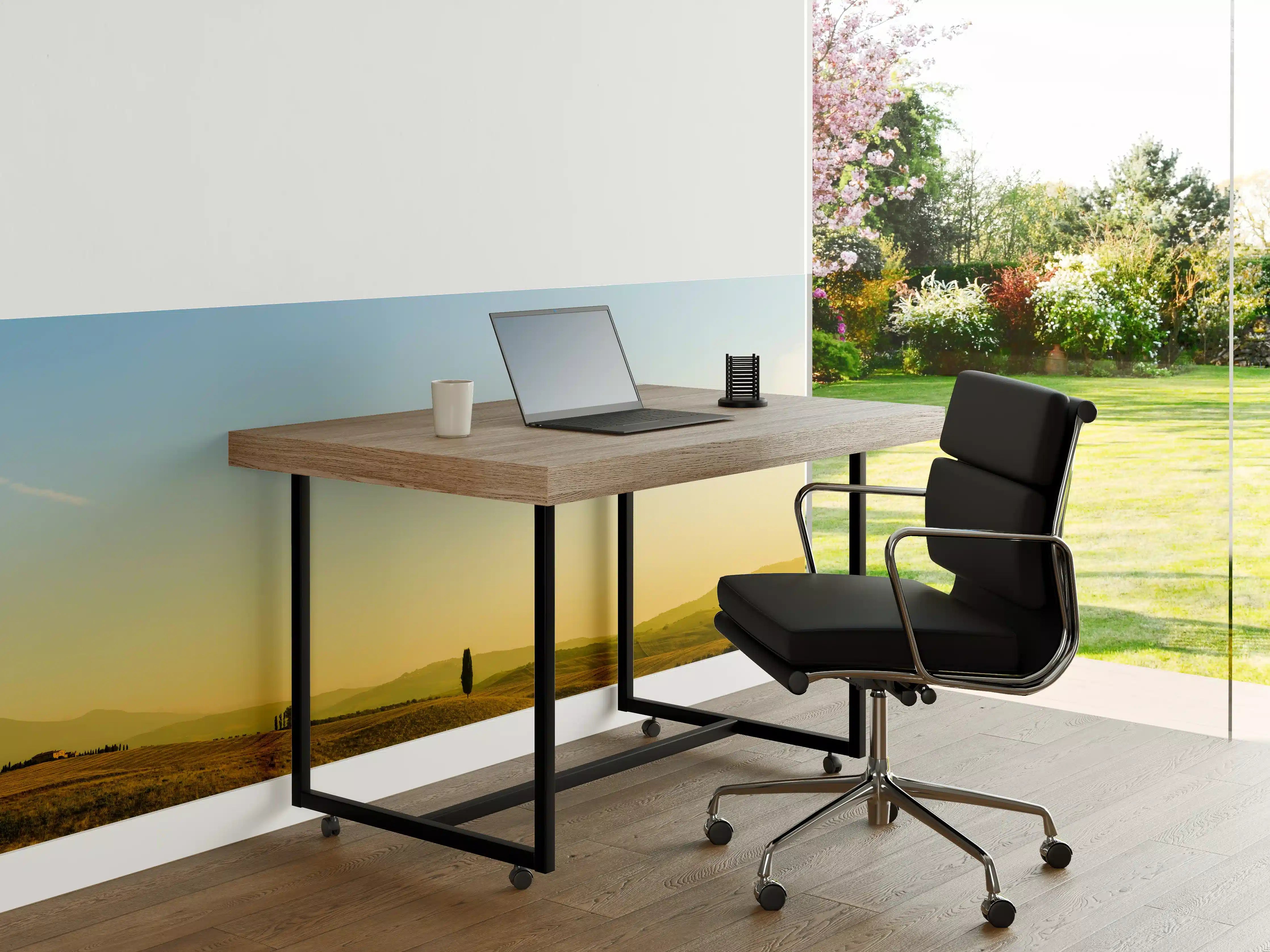 Büro Wandgestaltung - Toskanische Hügel im Abendlicht