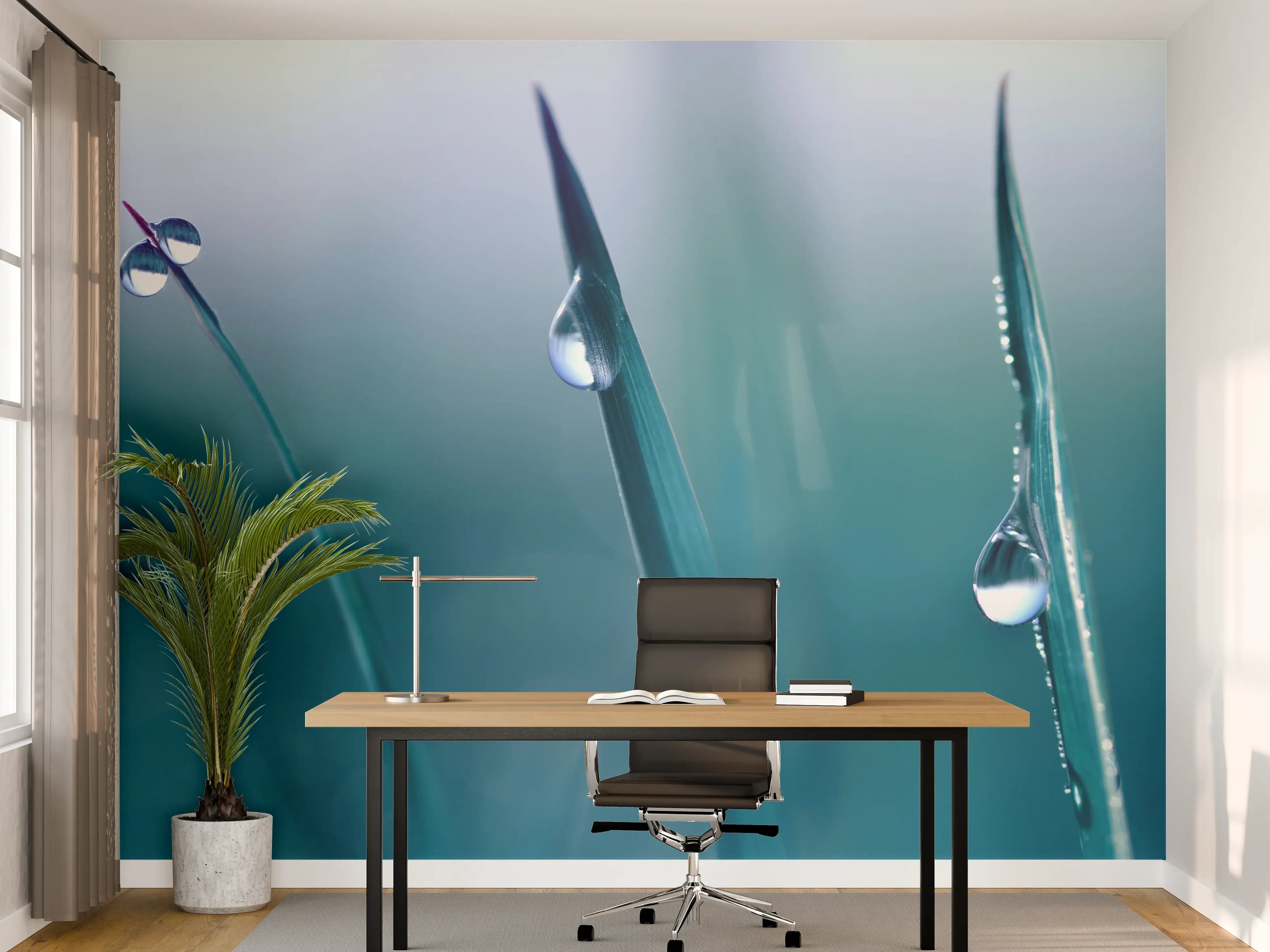 Büro Wandgestaltung - Transparente Tautropfen