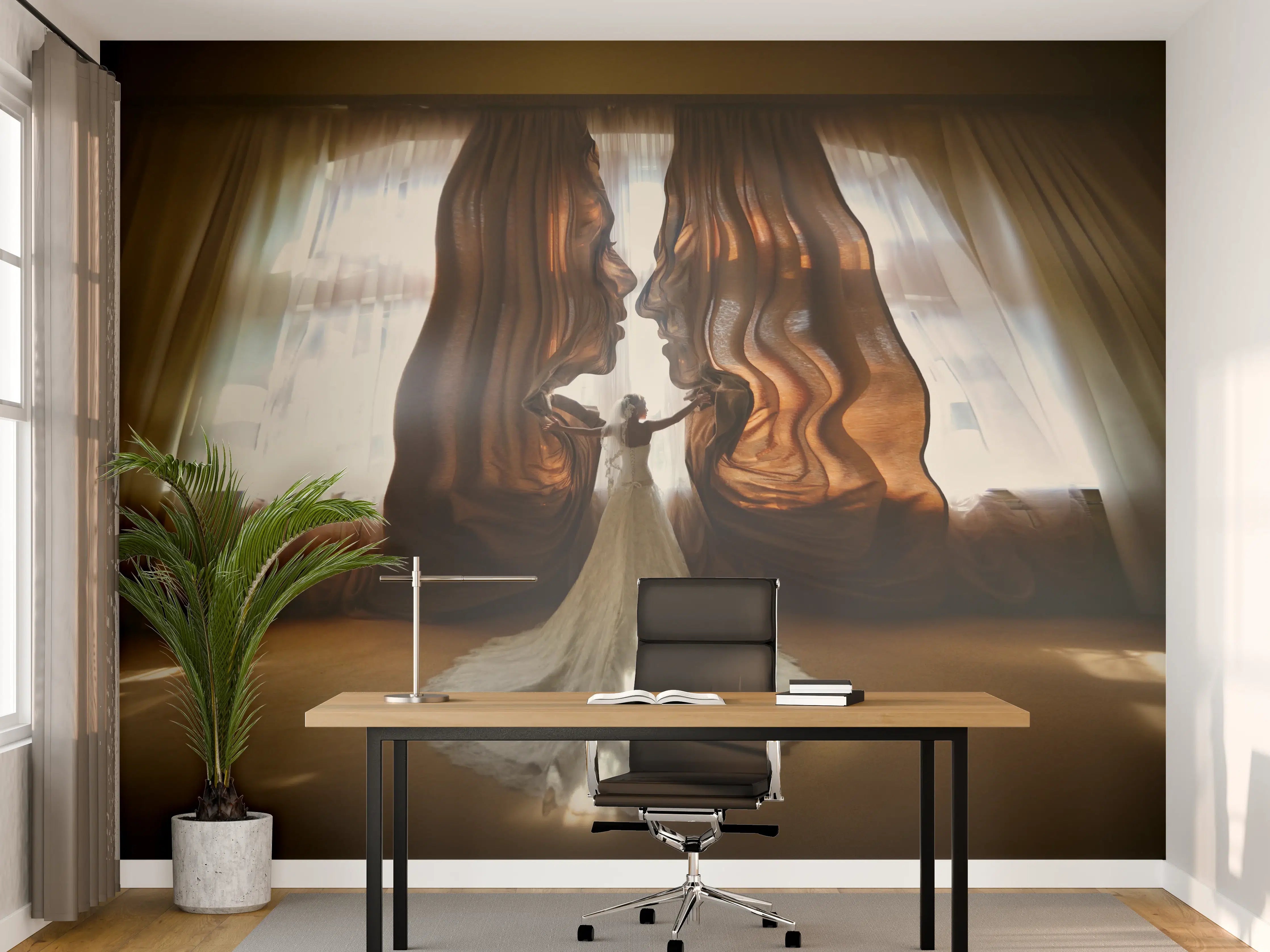 Büro Wandgestaltung - Traumbild einer Braut - Panorama