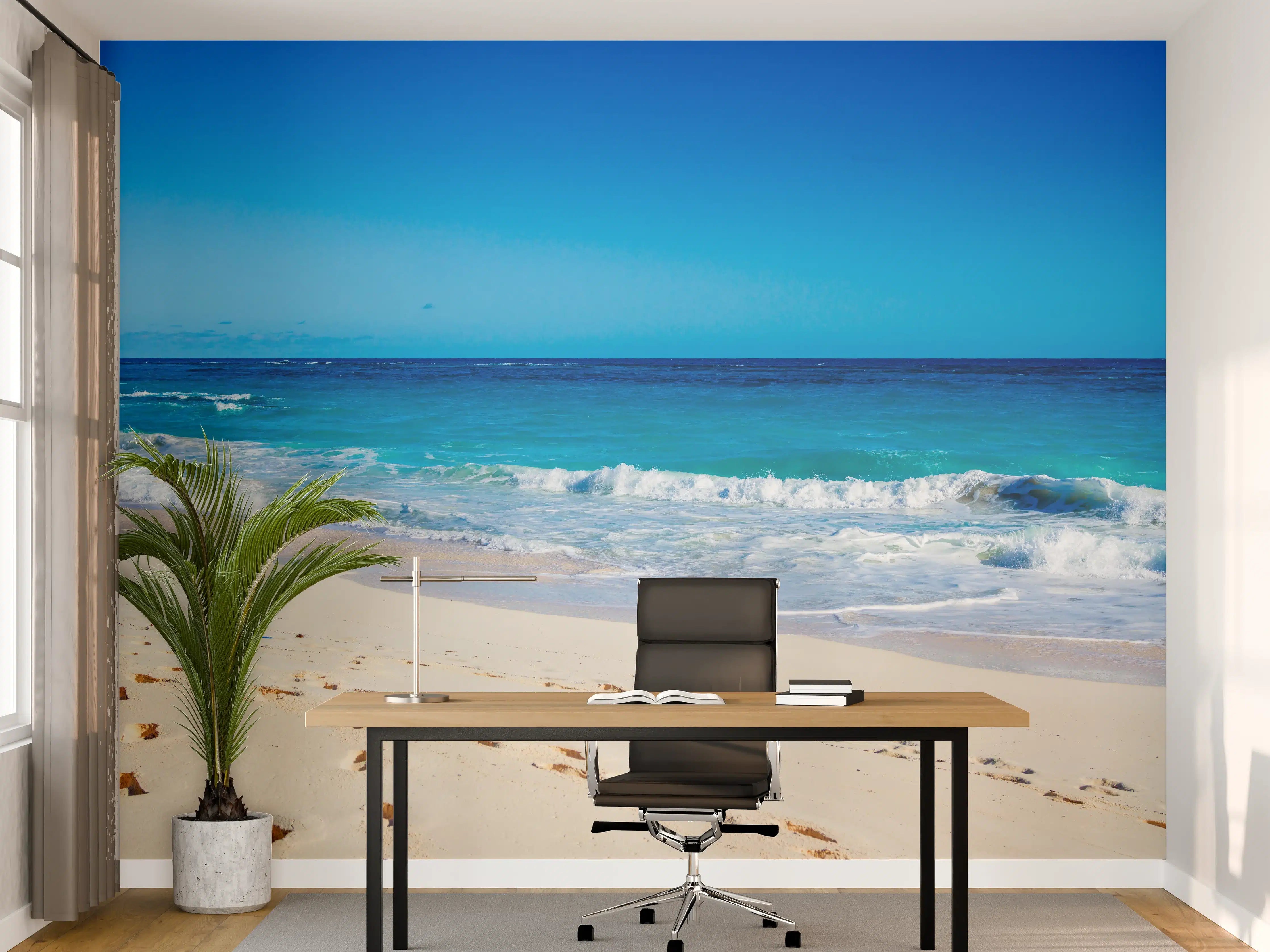 Büro Wandgestaltung - Traumhafter Strand mit klarem Wasser