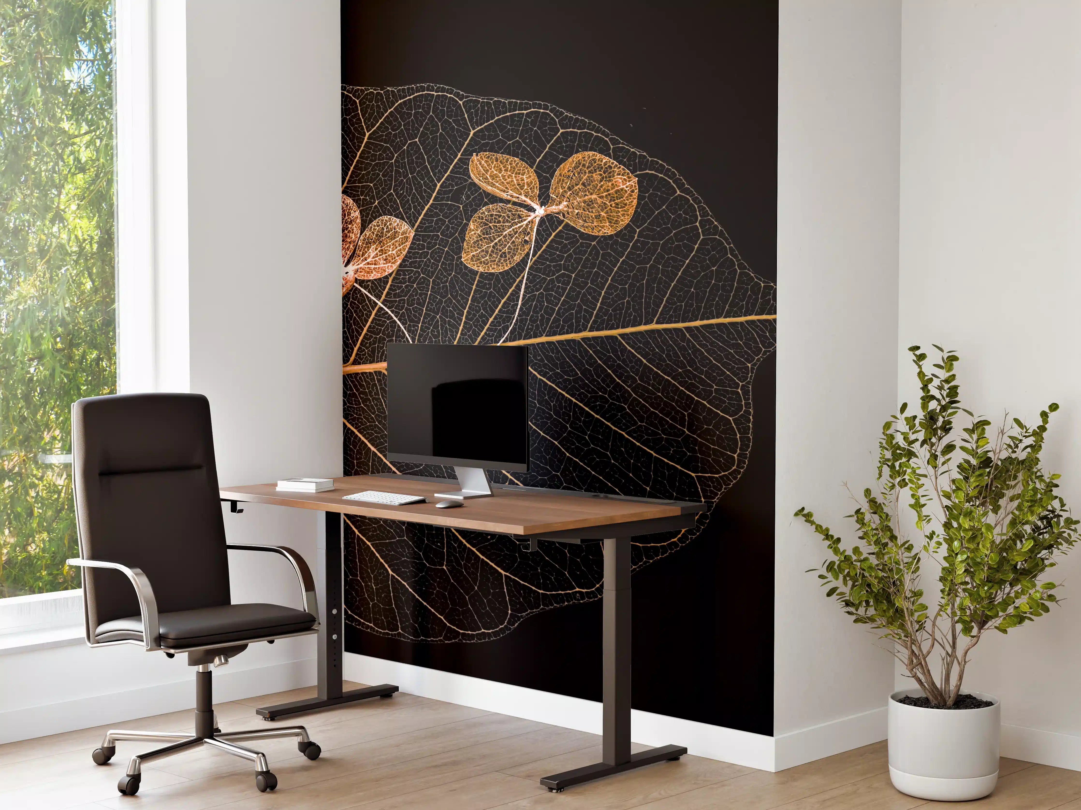 Büro Wandgestaltung - Trockene Blume im Detail