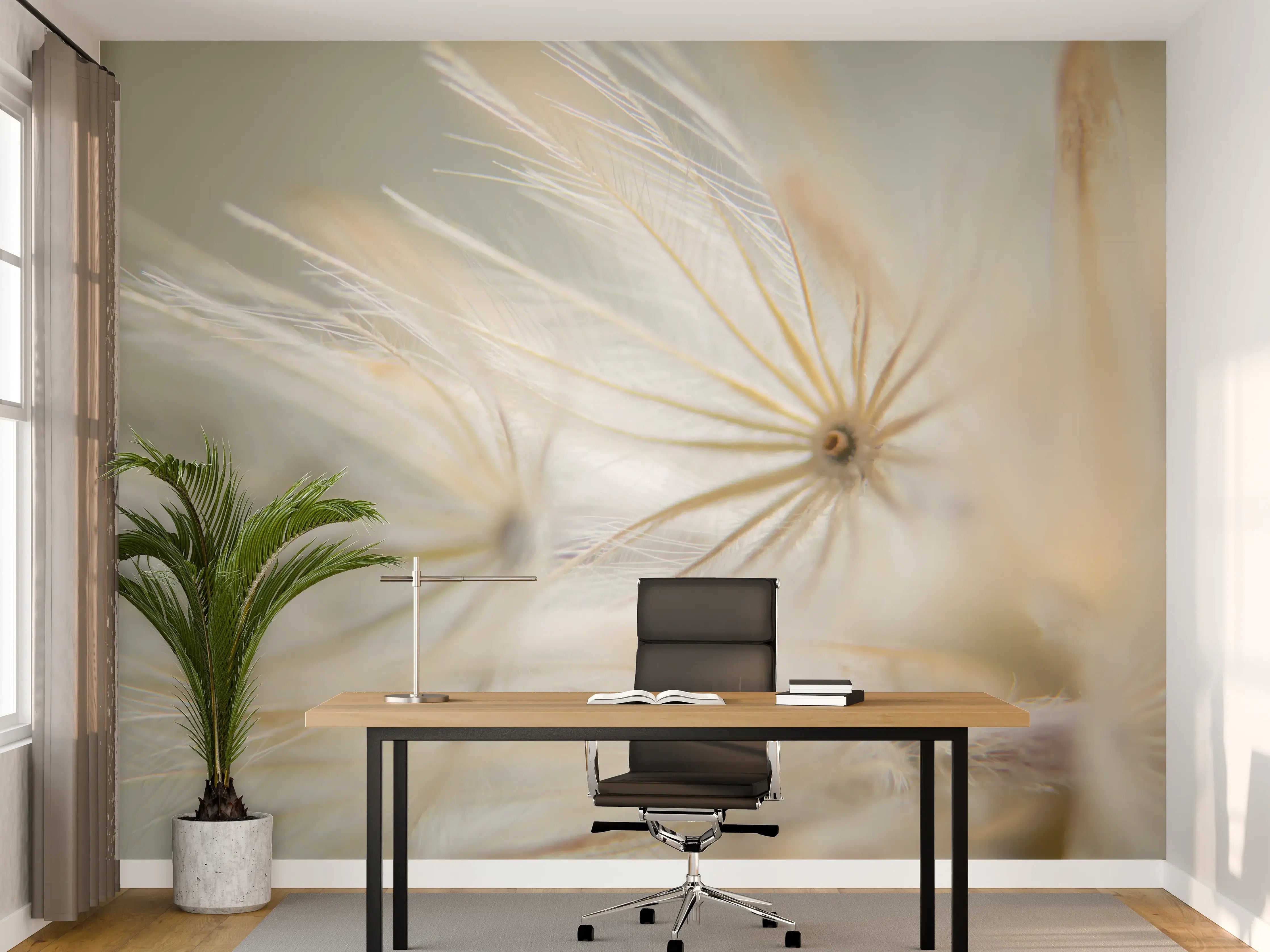 Büro Wandgestaltung - Trockene Wildblumen - Nahaufnahme