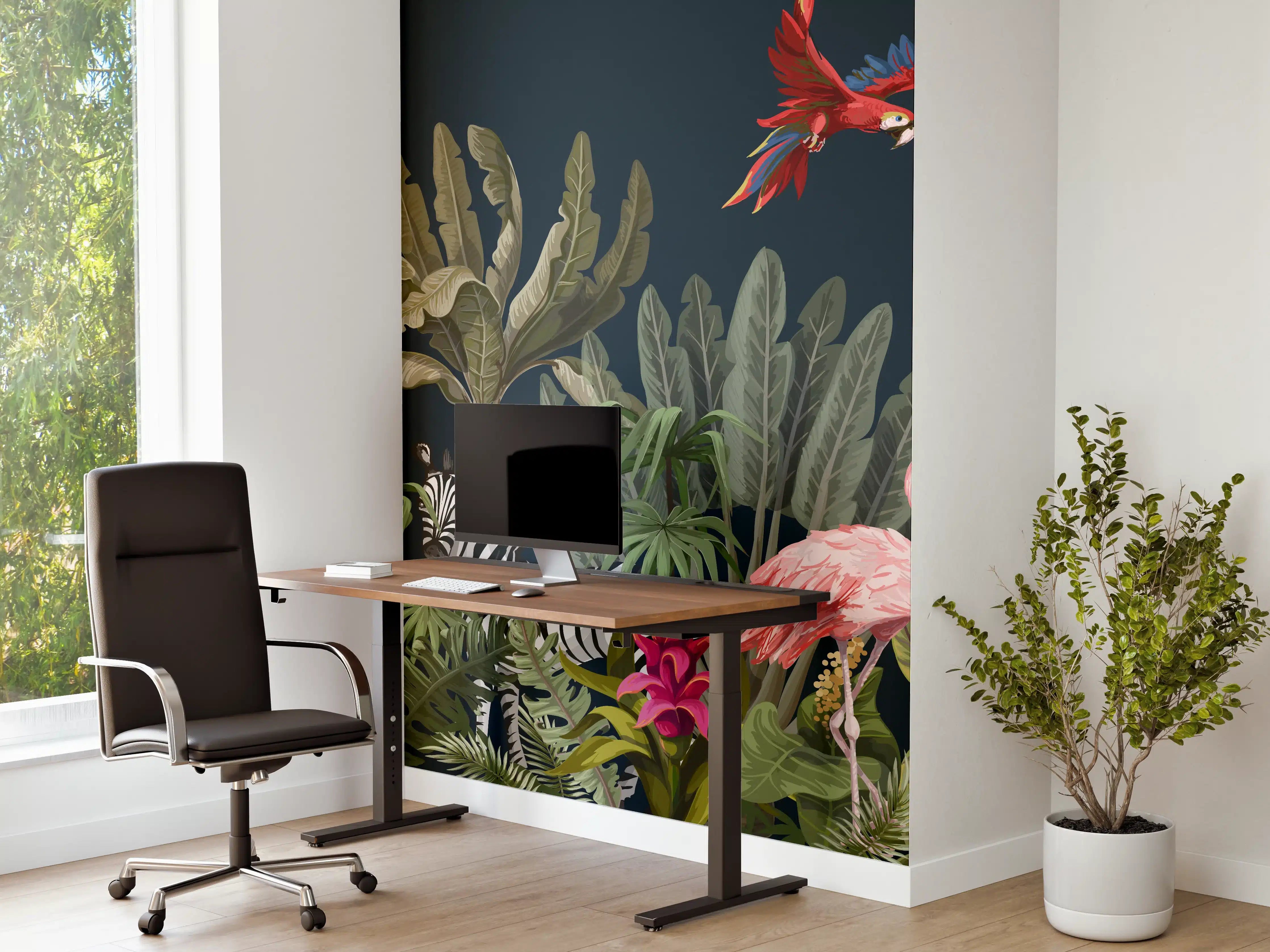Büro Wandgestaltung - Tropische Dschungel Tiermotive