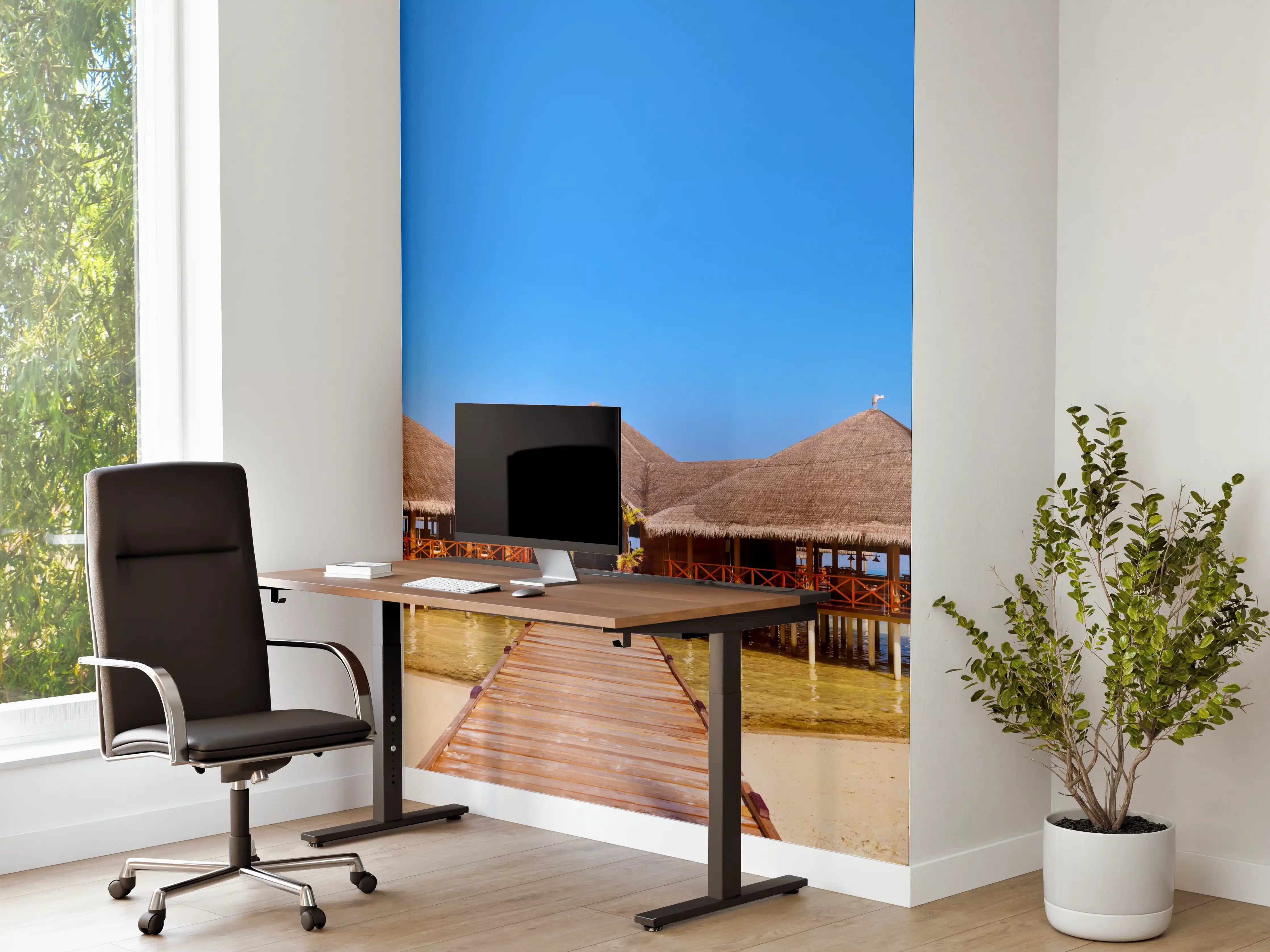 Büro Wandgestaltung - Tropische Malediveninsel
