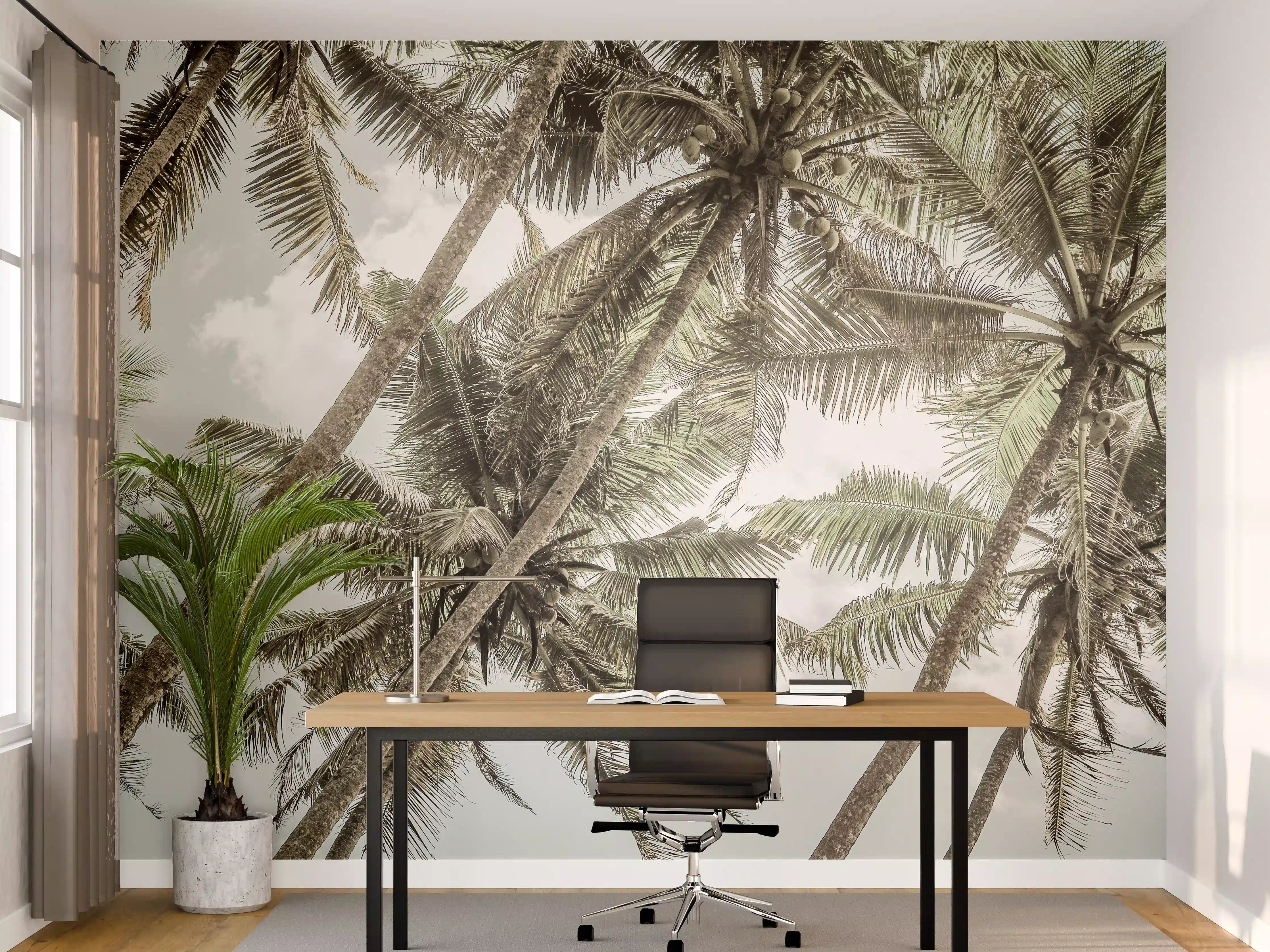 Büro Wandgestaltung - Tropische Palmenhimmel-Stimmung