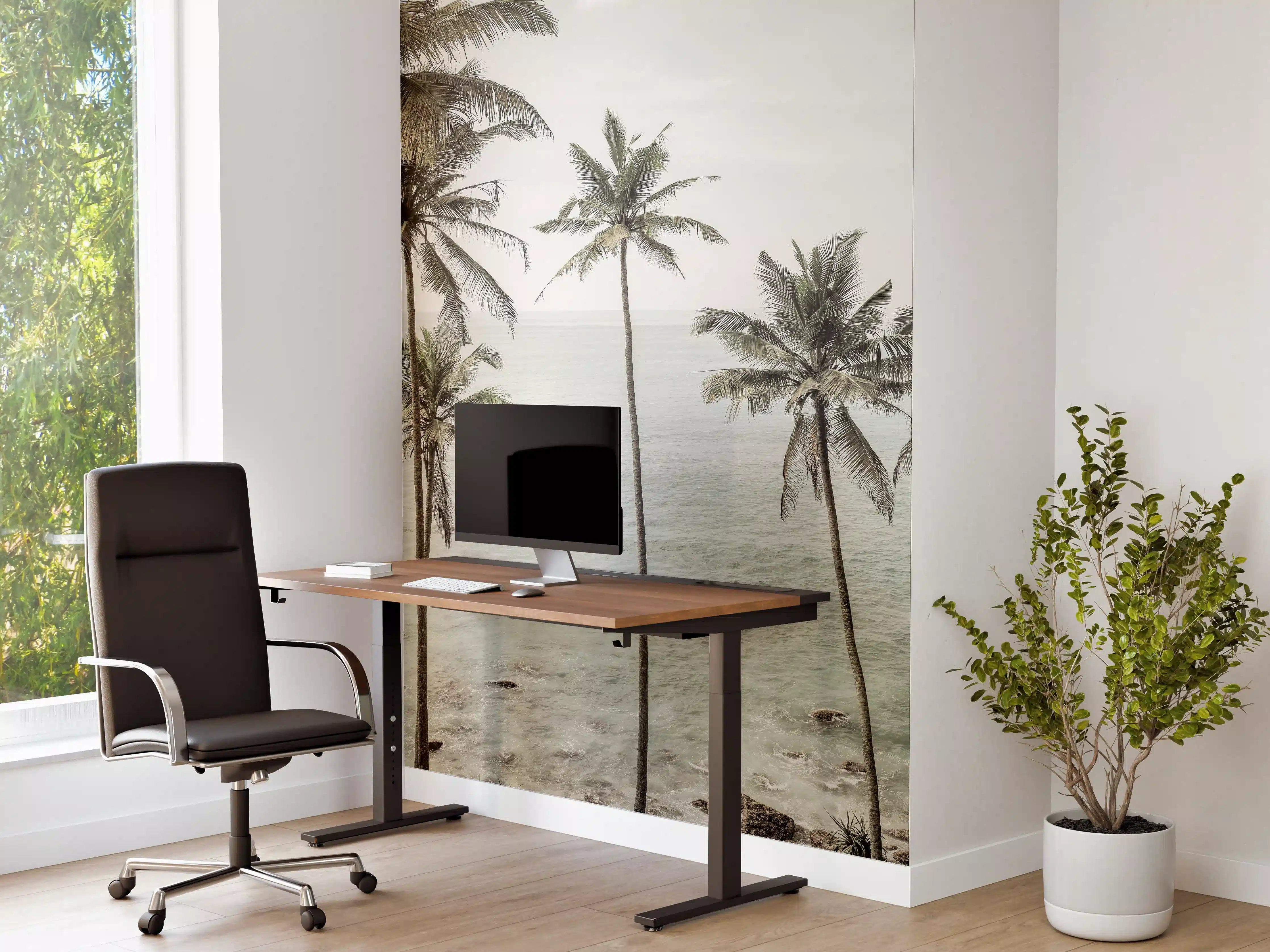 Büro Wandgestaltung - Tropische Strand-Palmen Aussicht