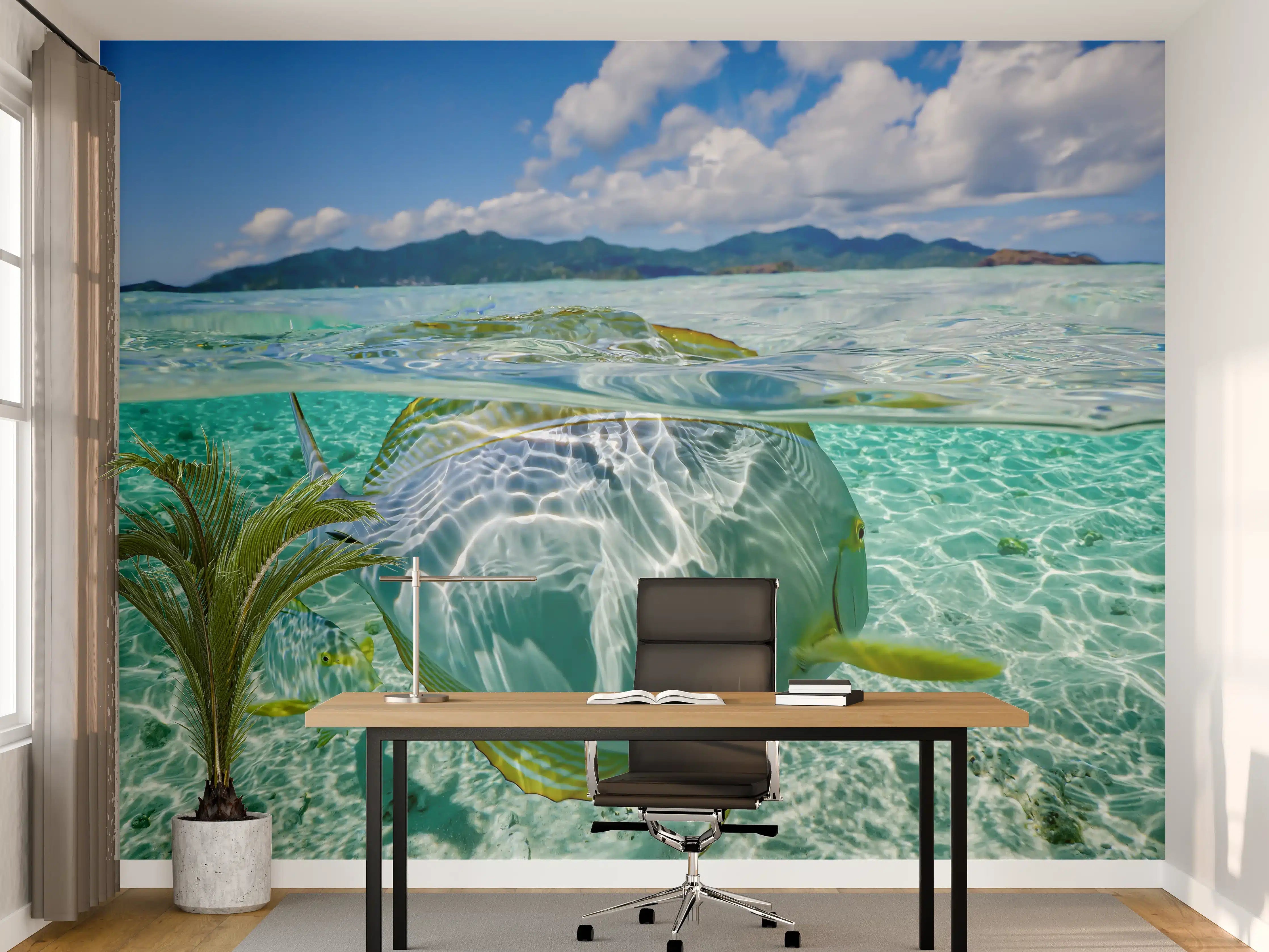 Büro Wandgestaltung - Tropischer Fisch - Unterwasserwelt