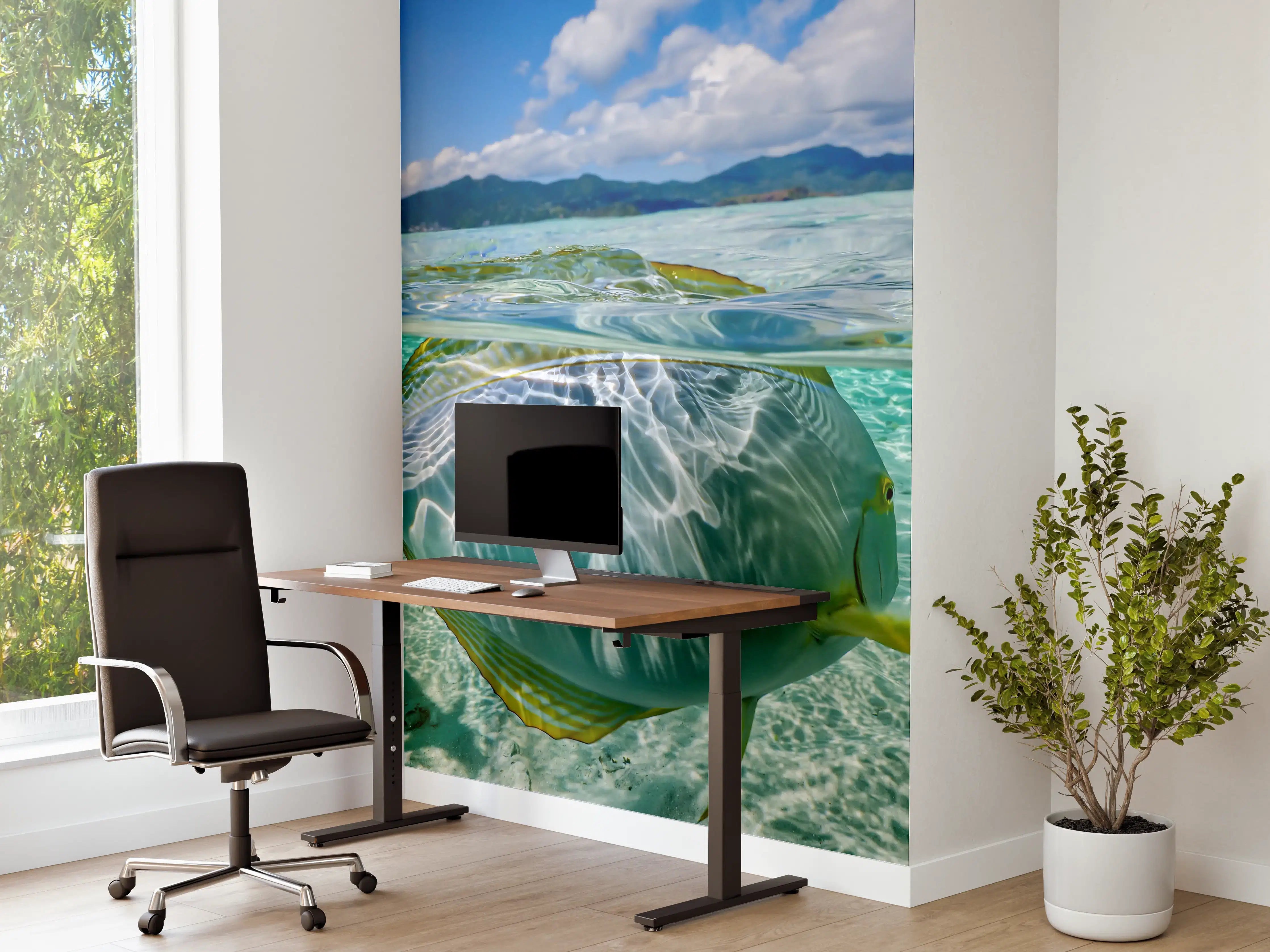 Büro Wandgestaltung - Tropischer Fisch - Unterwasserwelt