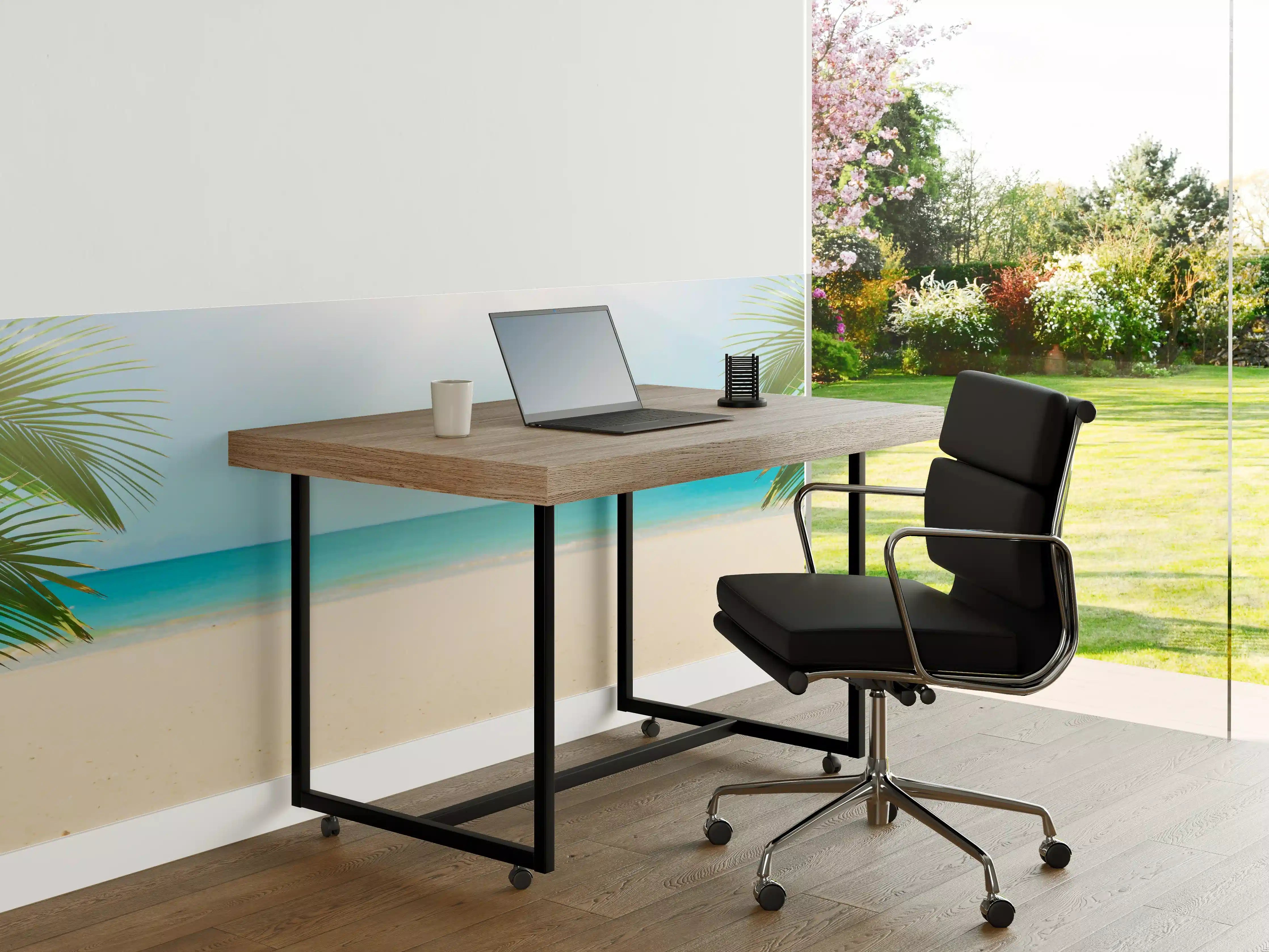 Büro Wandgestaltung - Tropischer Strand mit Palmenansicht