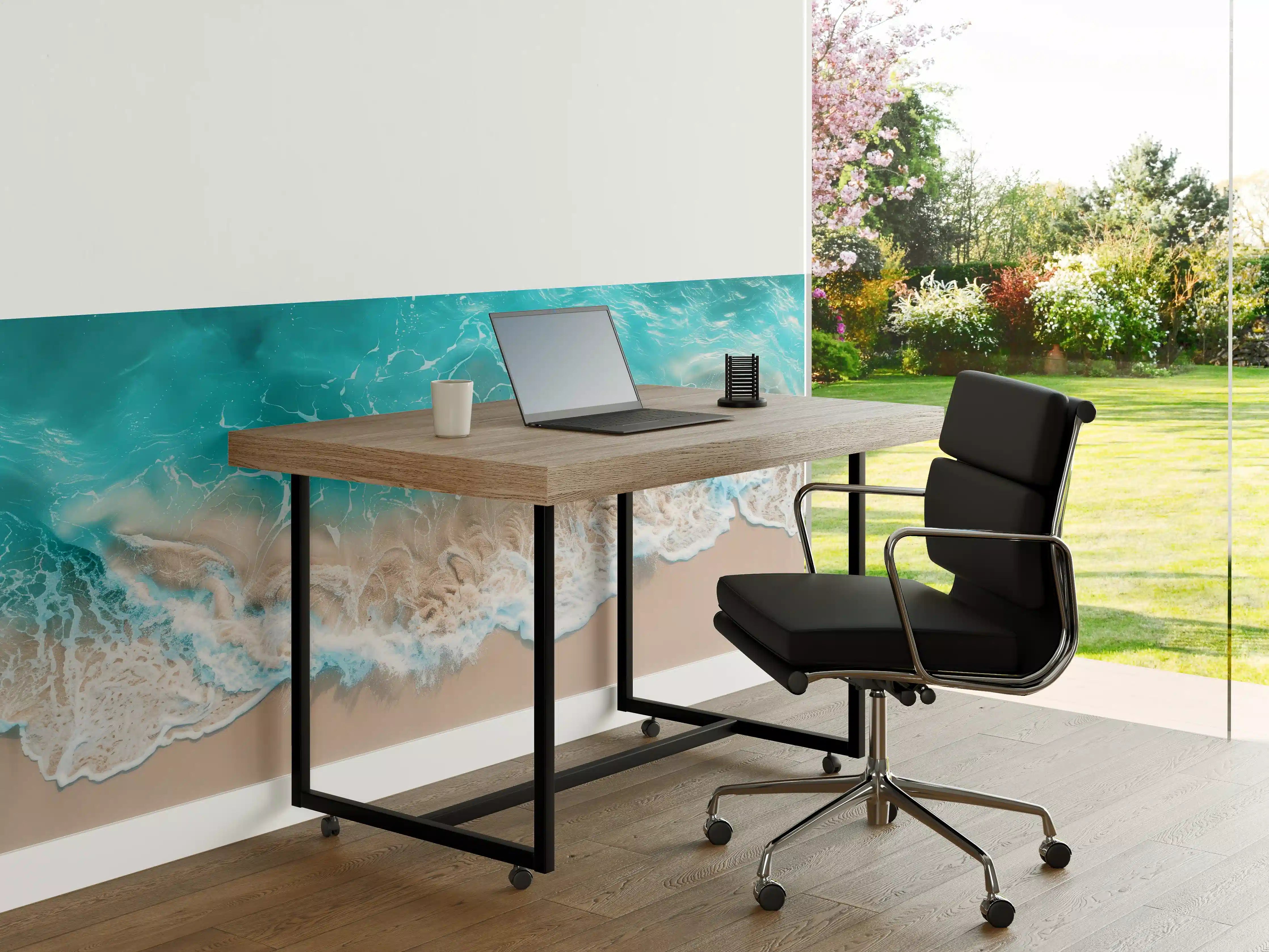 Büro Wandgestaltung - Tropischer Strand mit türkisfarbenem Wasser