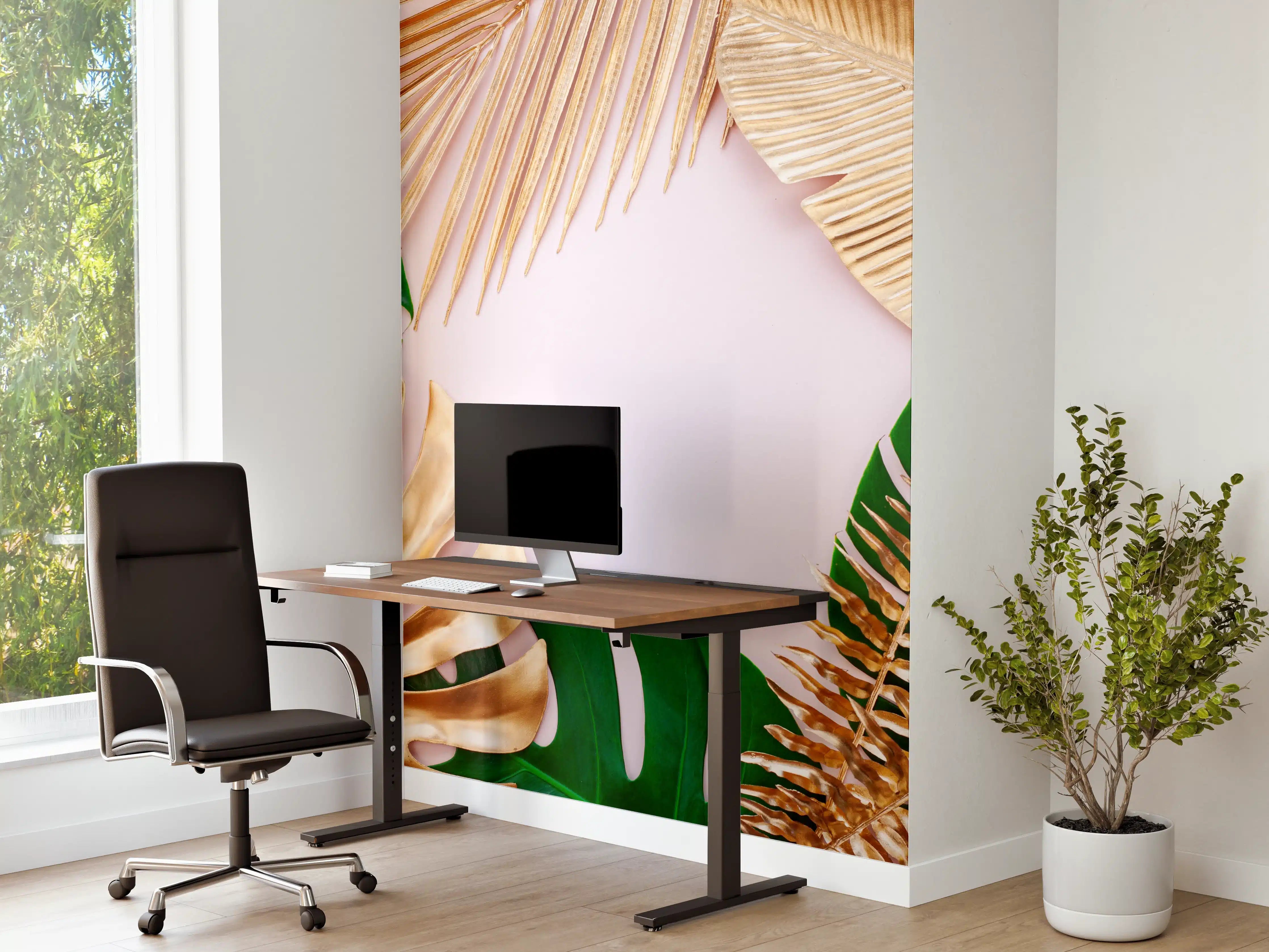 Büro Wandgestaltung - Tropisches Blätter Design - Floral
