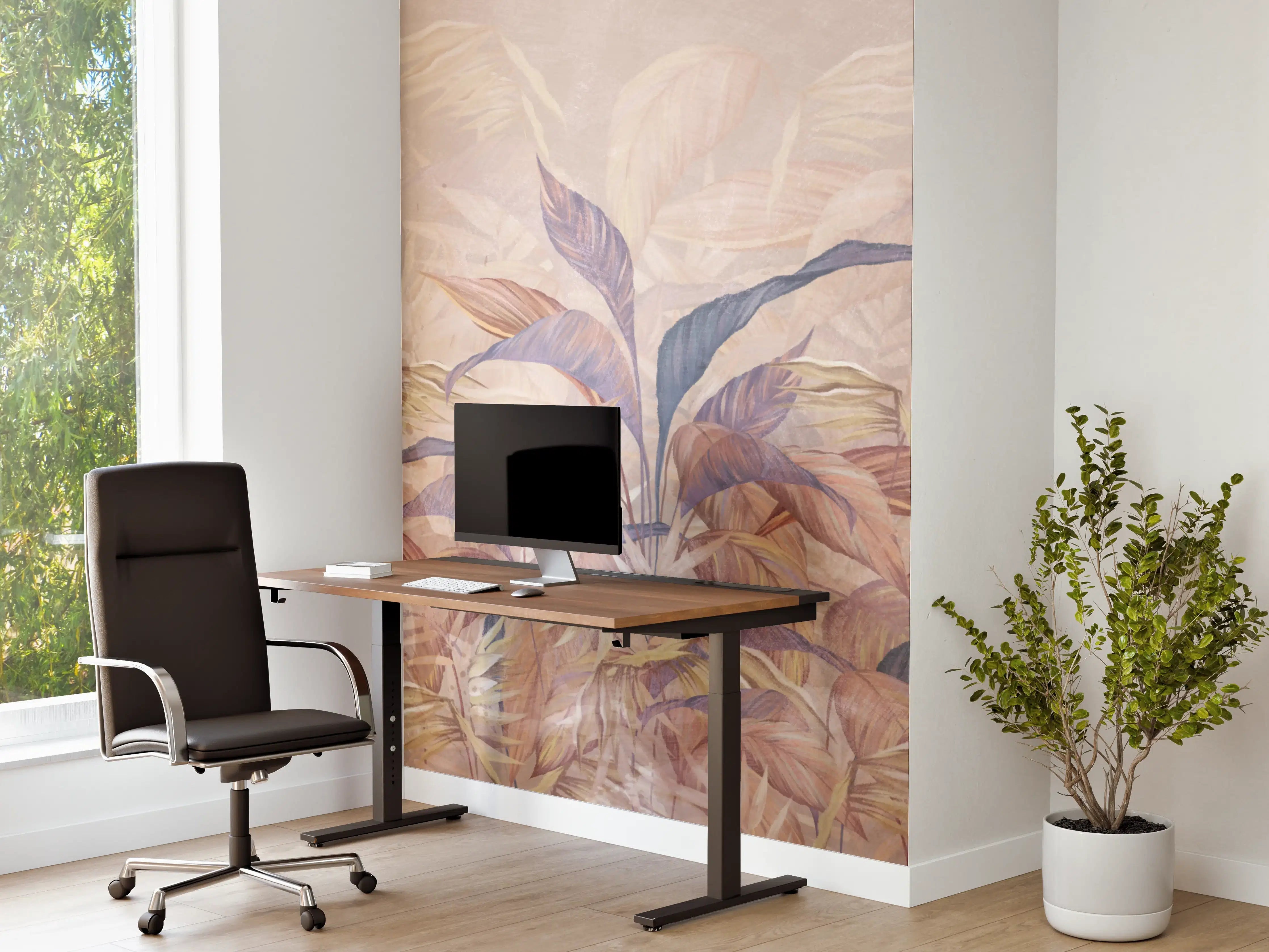 Büro Wandgestaltung - Tropisches Blätter Design