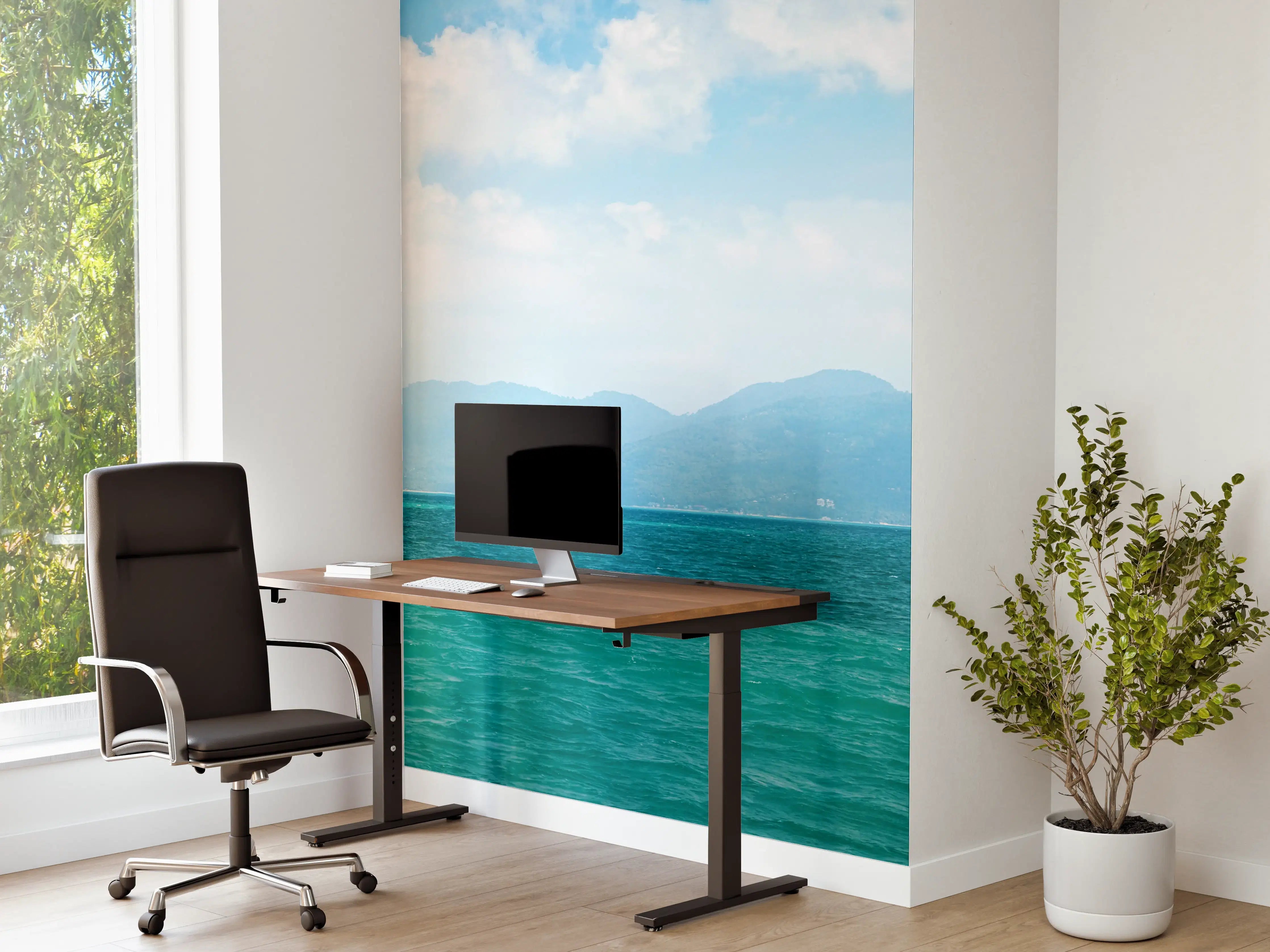 Büro Wandgestaltung - Tropisches Blau-Grün-Meerespanorama
