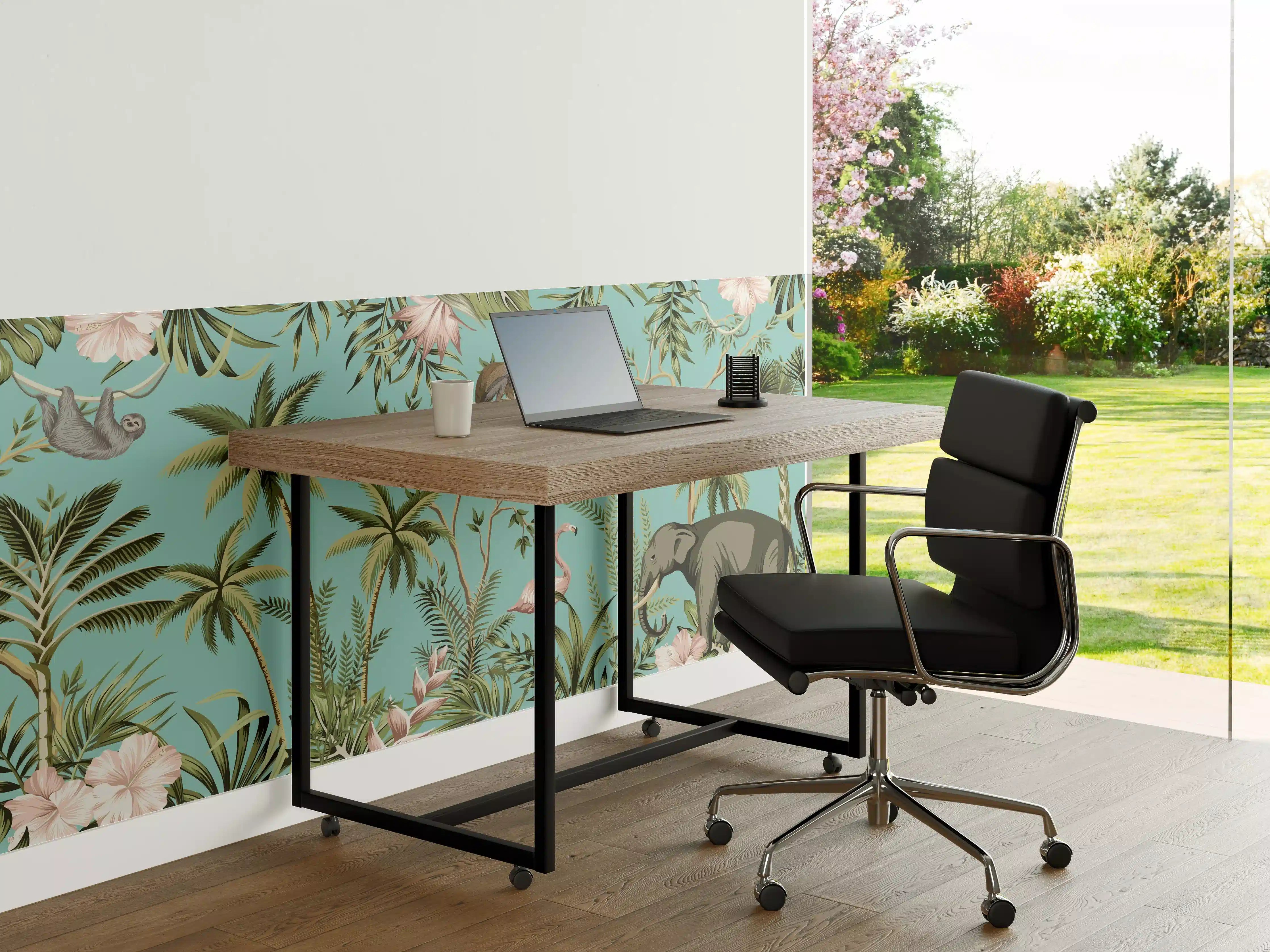 Büro Wandgestaltung - Tropisches Flair Stoffdesign