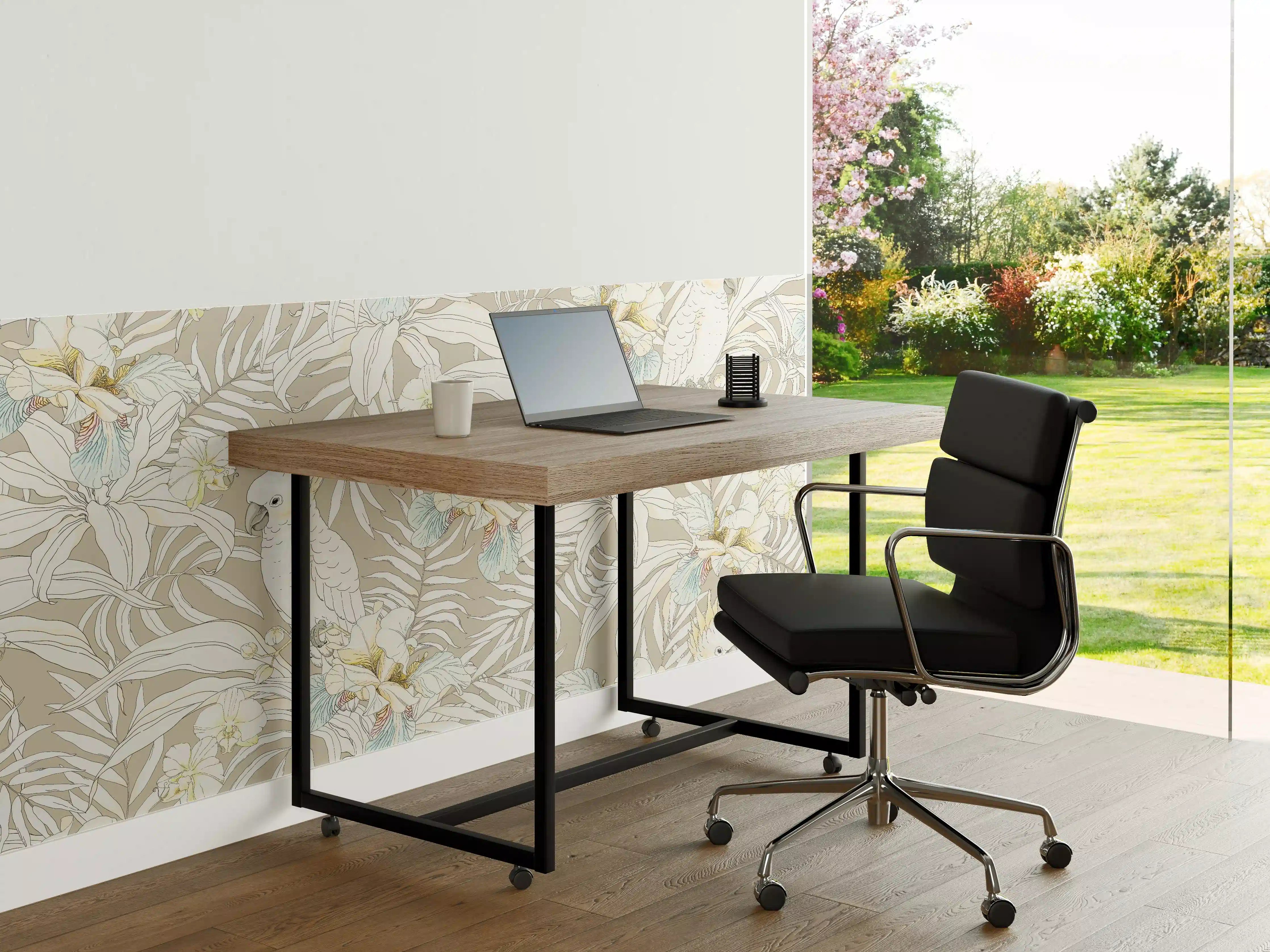 Büro Wandgestaltung - Tropisches Kakadu-Floral Muster