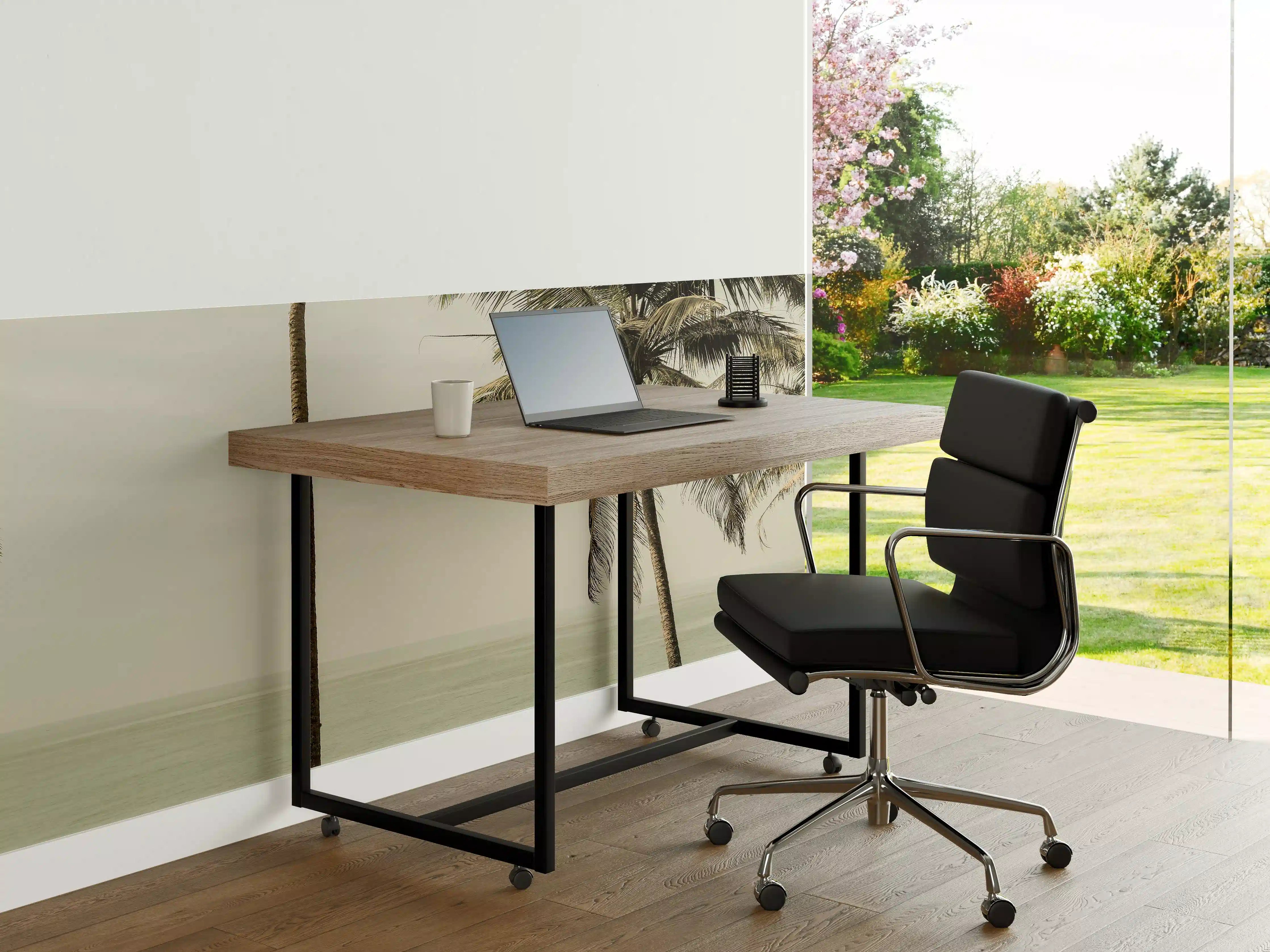Büro Wandgestaltung - Tropisches Palmen-Meer-Panorama