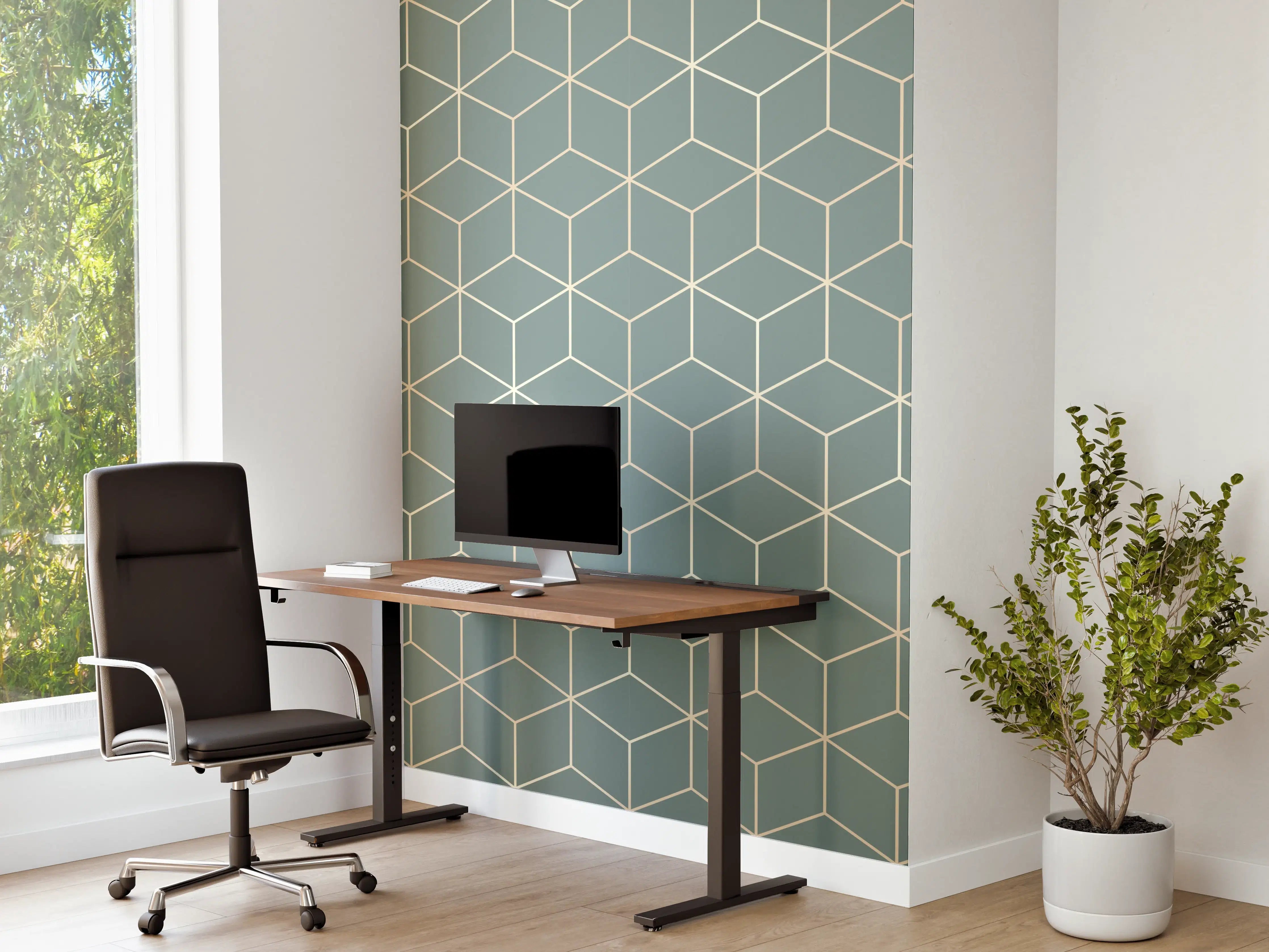 Büro Wandgestaltung - Türkis-Eleganz-Muster