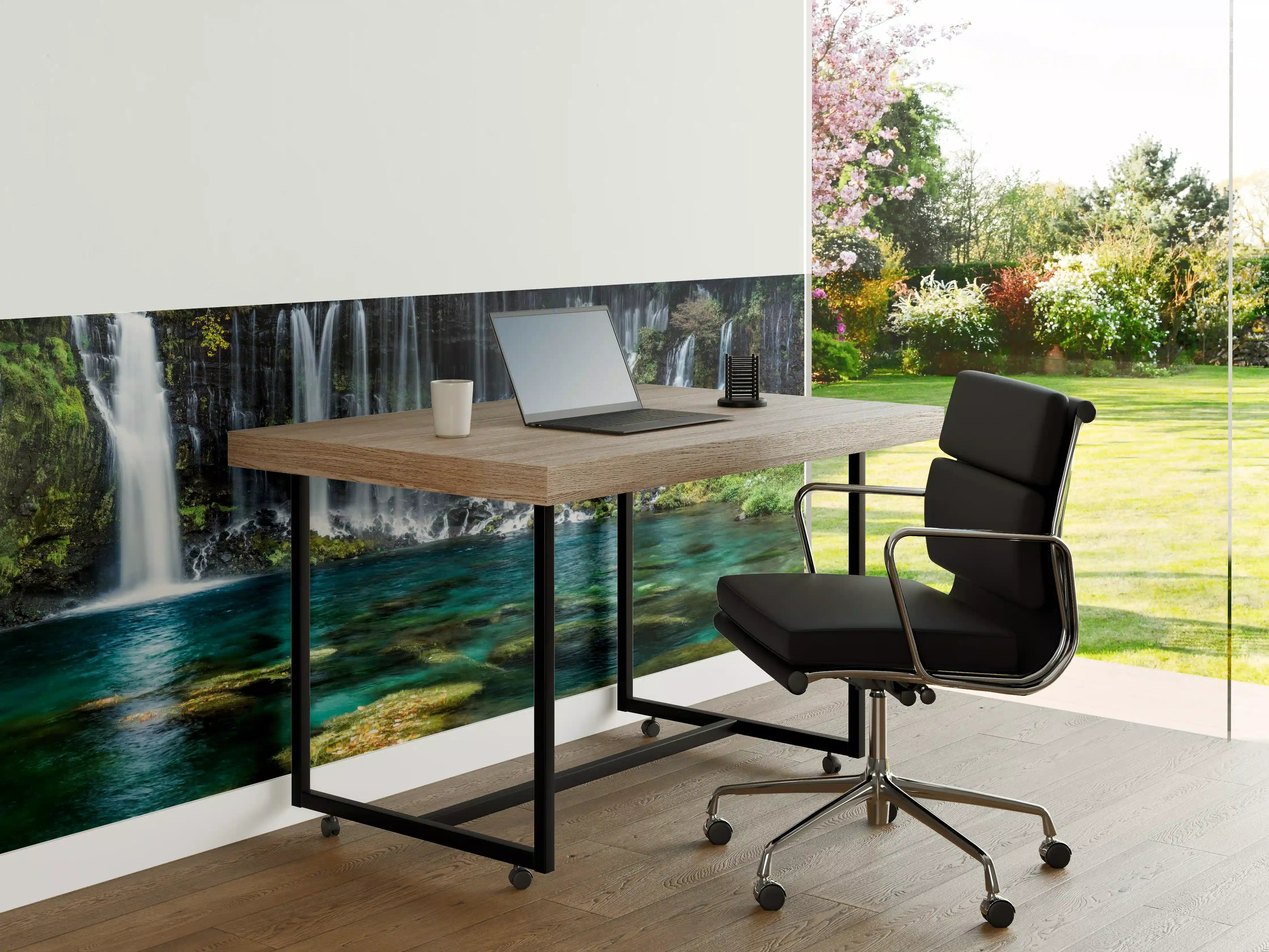 Büro Wandgestaltung - Türkisblaue Wasserfälle in Japan
