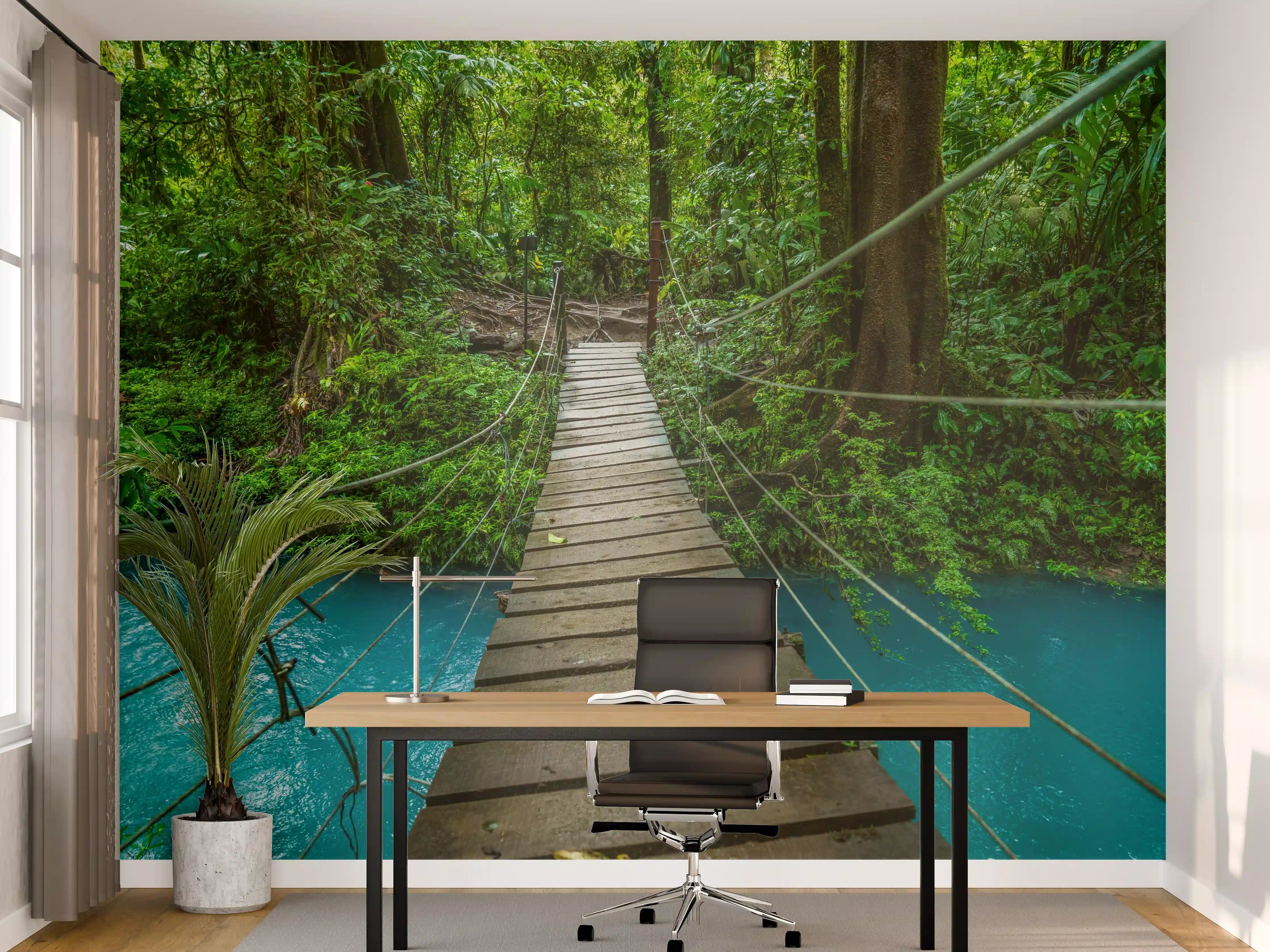 Büro Wandgestaltung - Türkisblaues Flusswandern Costa Rica