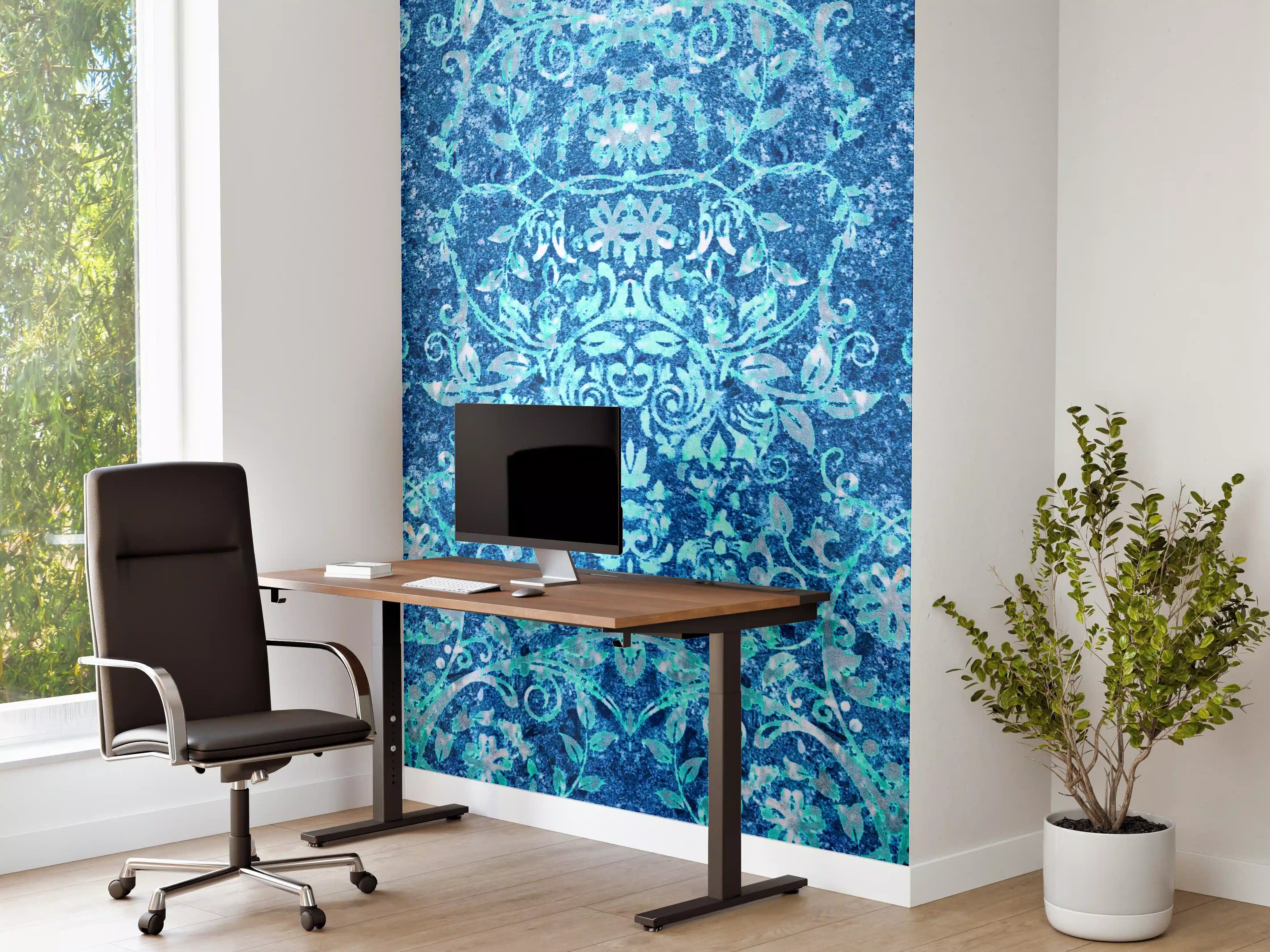 Büro Wandgestaltung - Türkise Aquamarin Wand Textur