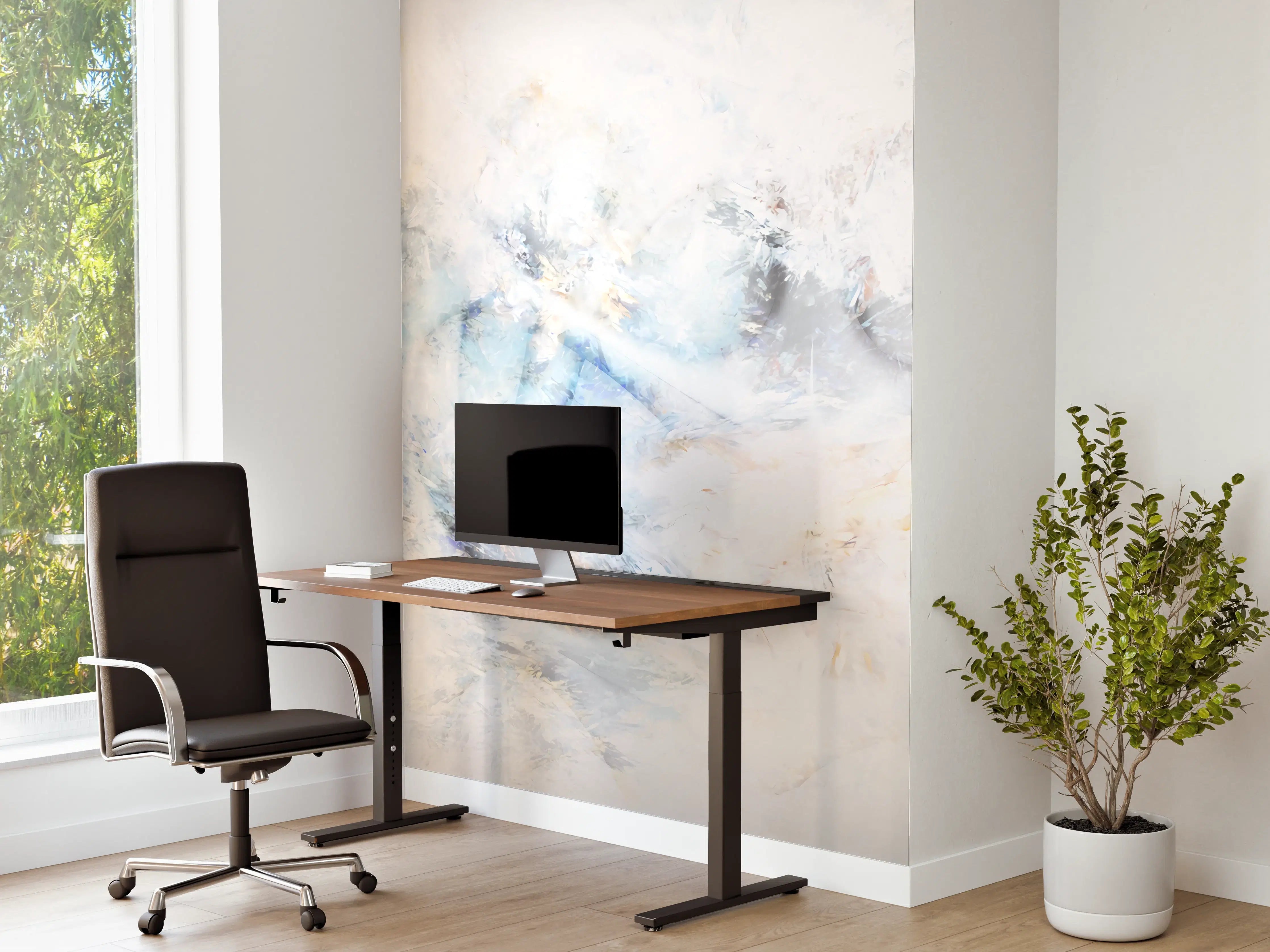 Büro Wandgestaltung - Türkise Textur - Pastell