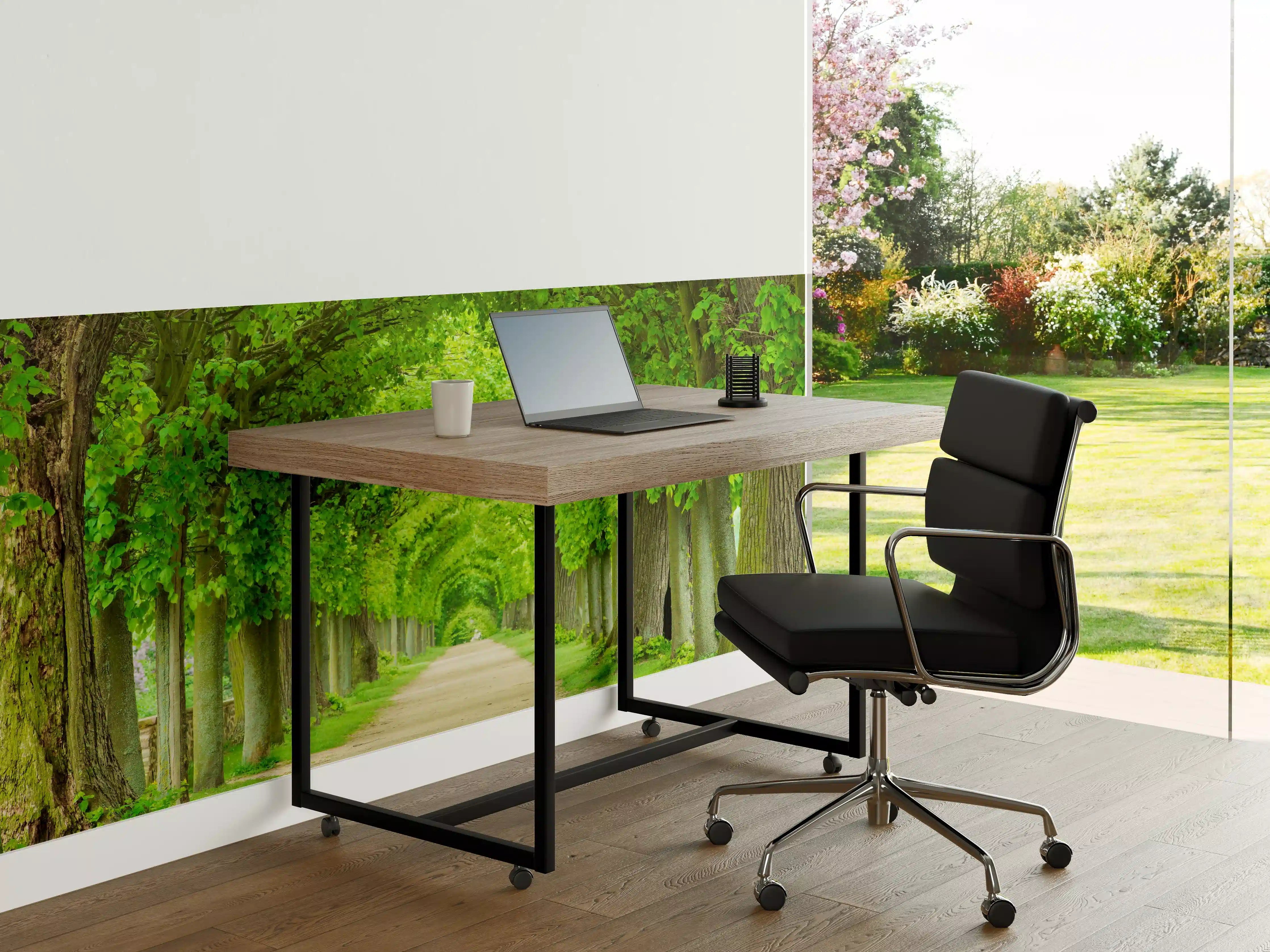 Büro Wandgestaltung - Tunnelartige Lindenallee im Frühling