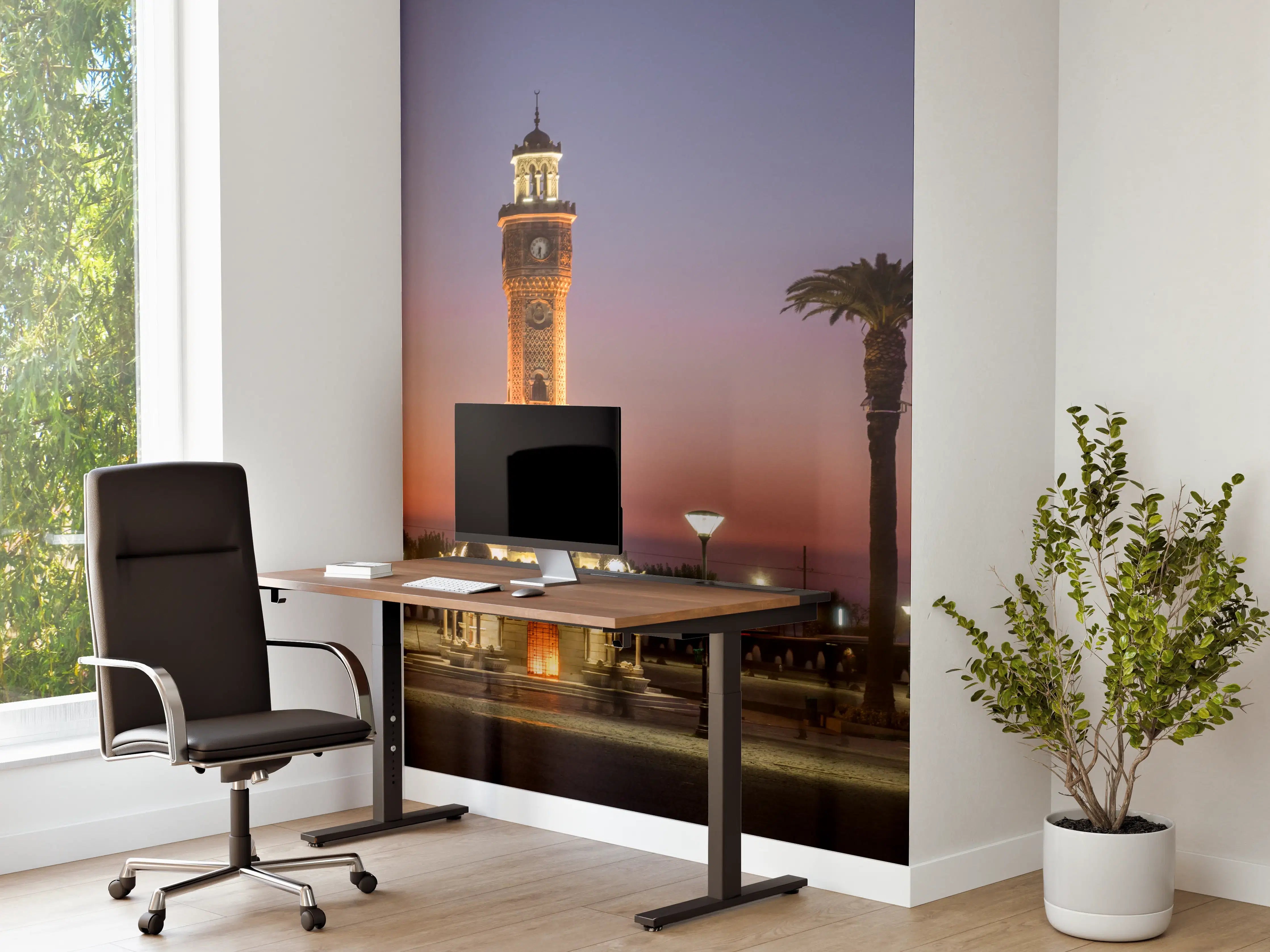 Büro Wandgestaltung - Uhrenturm von Izmir bei Sonnenuntergang