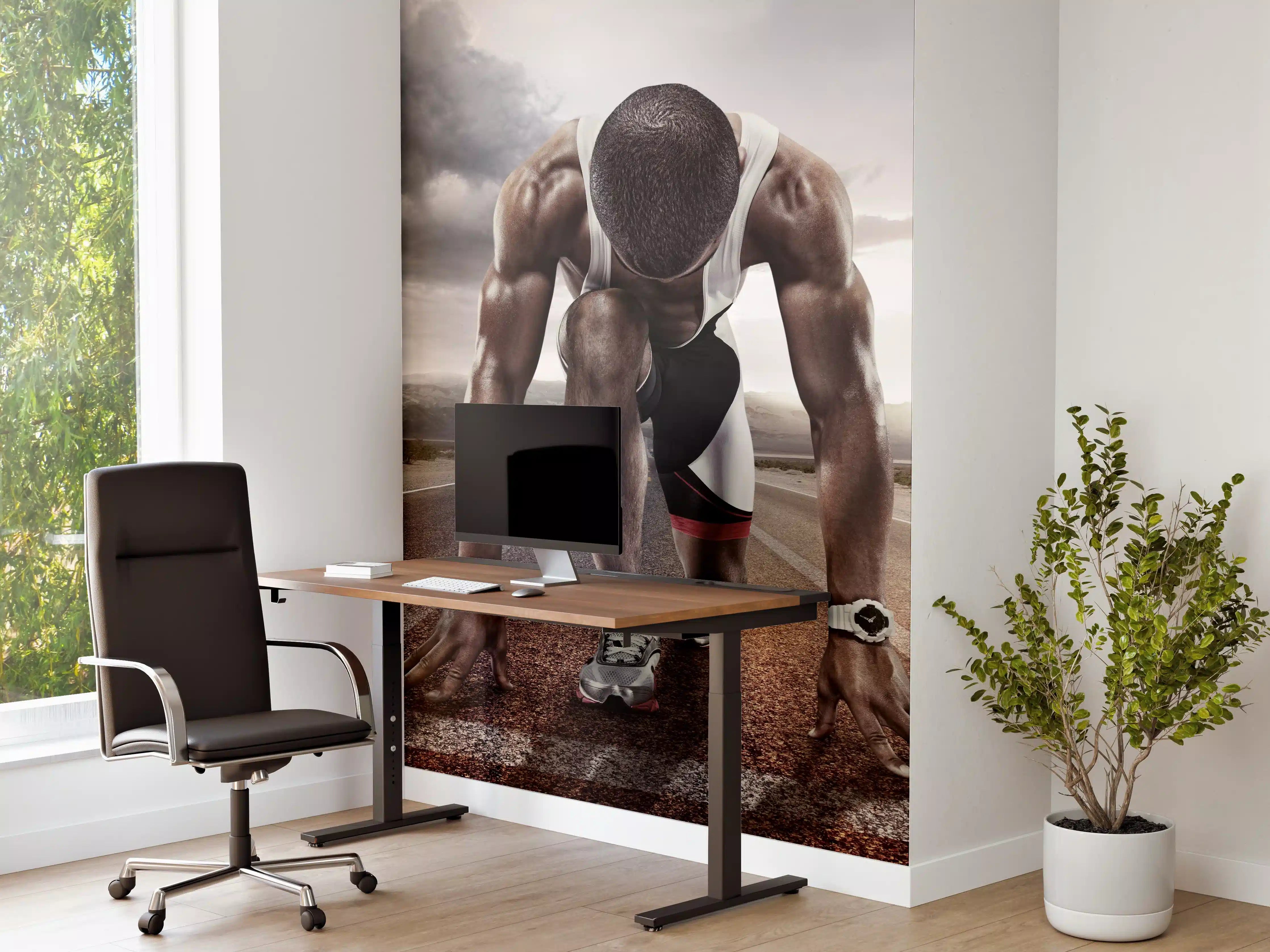 Büro Wandgestaltung - Ungewöhnliche Laufstrecke - Athlet