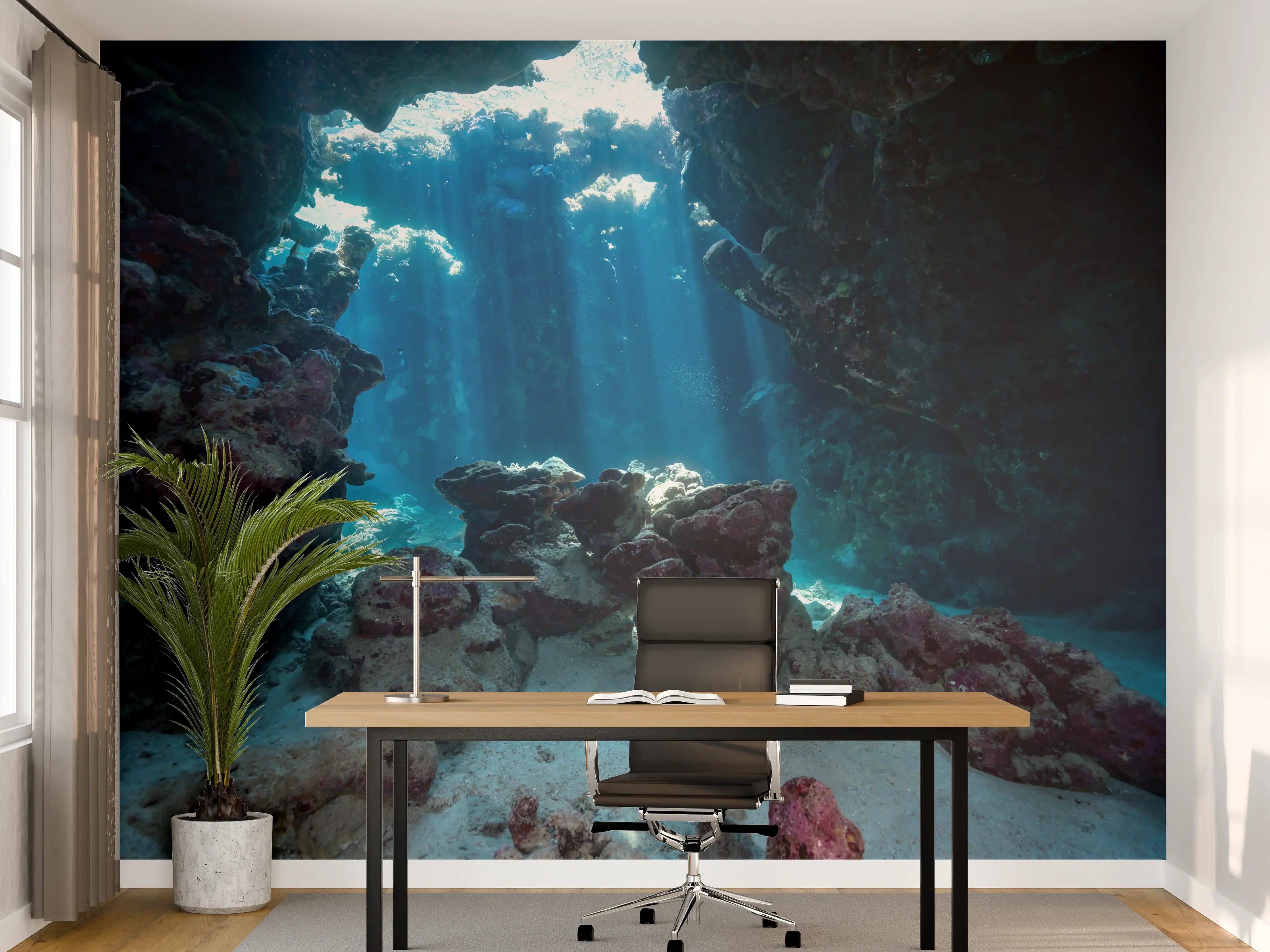 Büro Wandgestaltung - Unterwasseransicht eines Riffs
