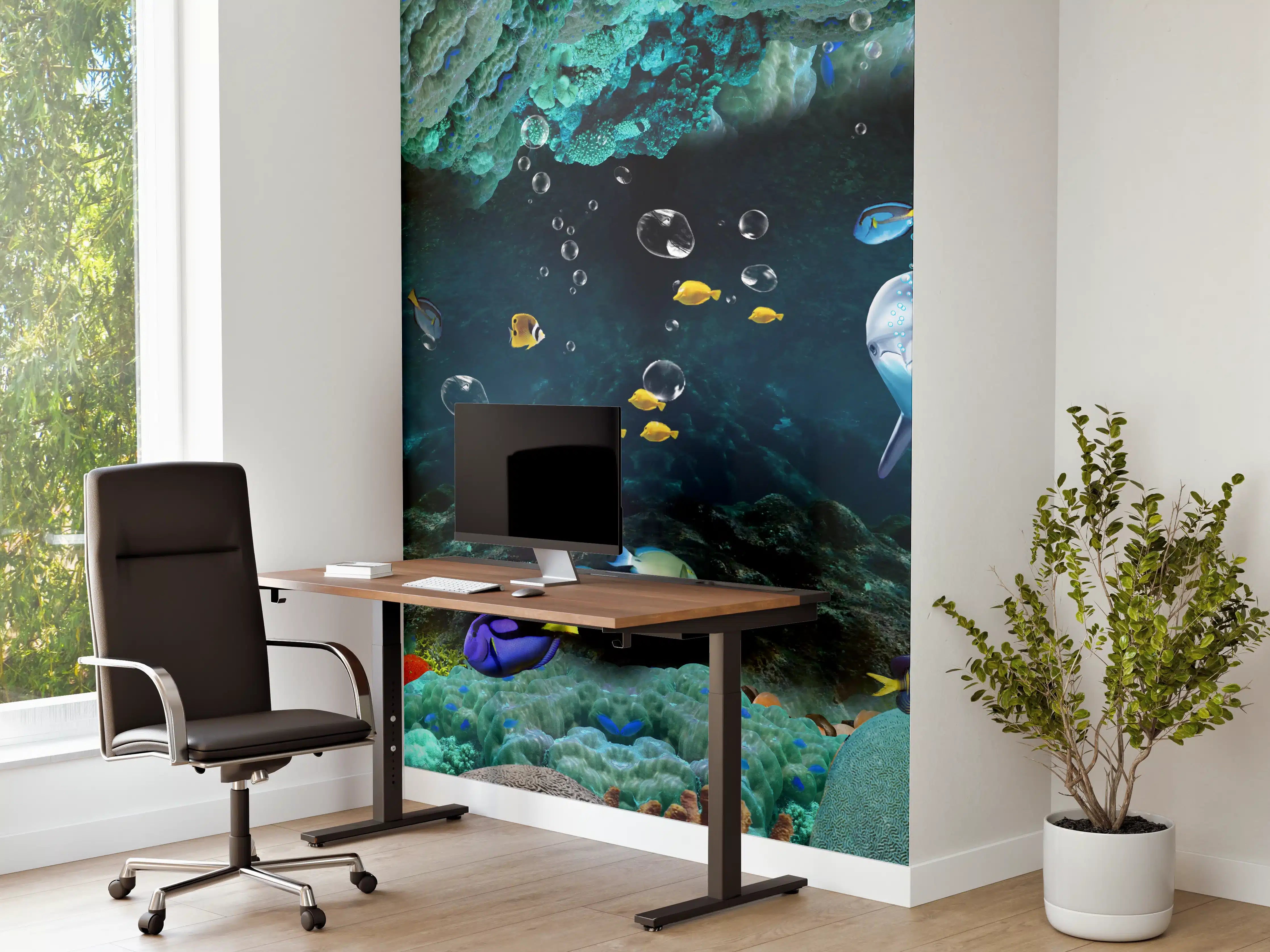Büro Wandgestaltung - Unterwasserwelt - Grafik
