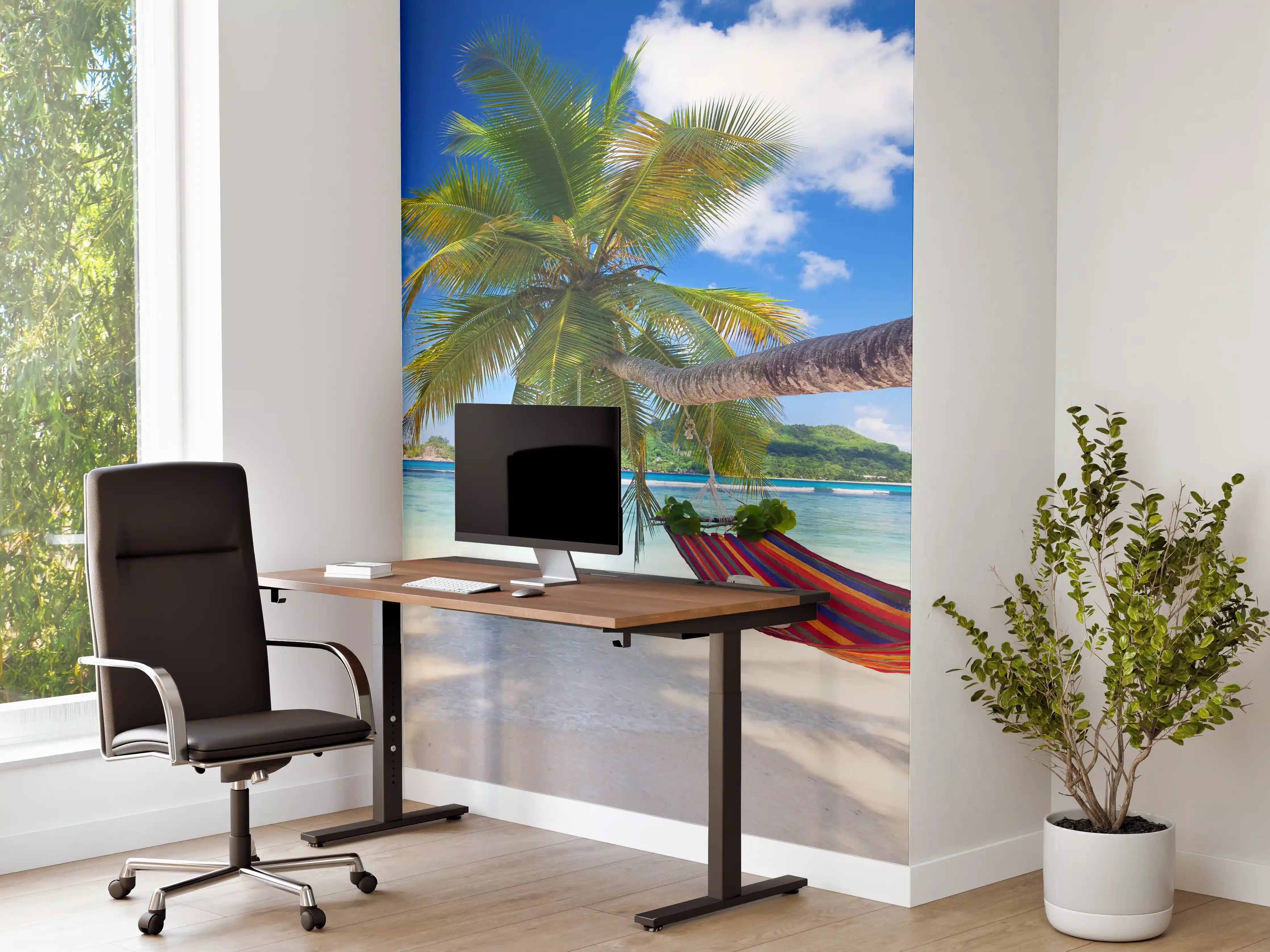 Büro Wandgestaltung - Urlaub am Strand in Seychellen
