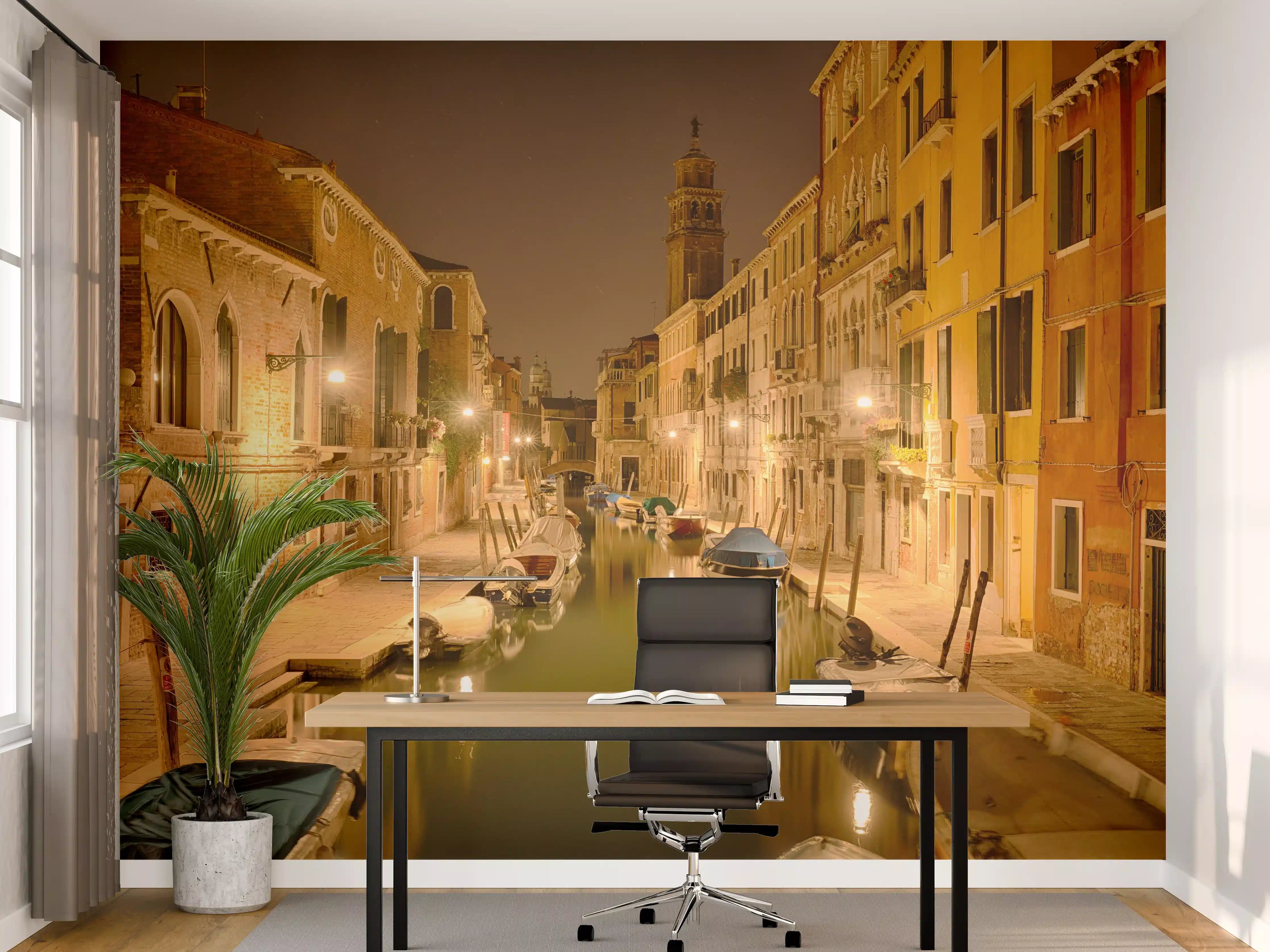 Büro Wandgestaltung - Venedig - Venezia in Nacht 1