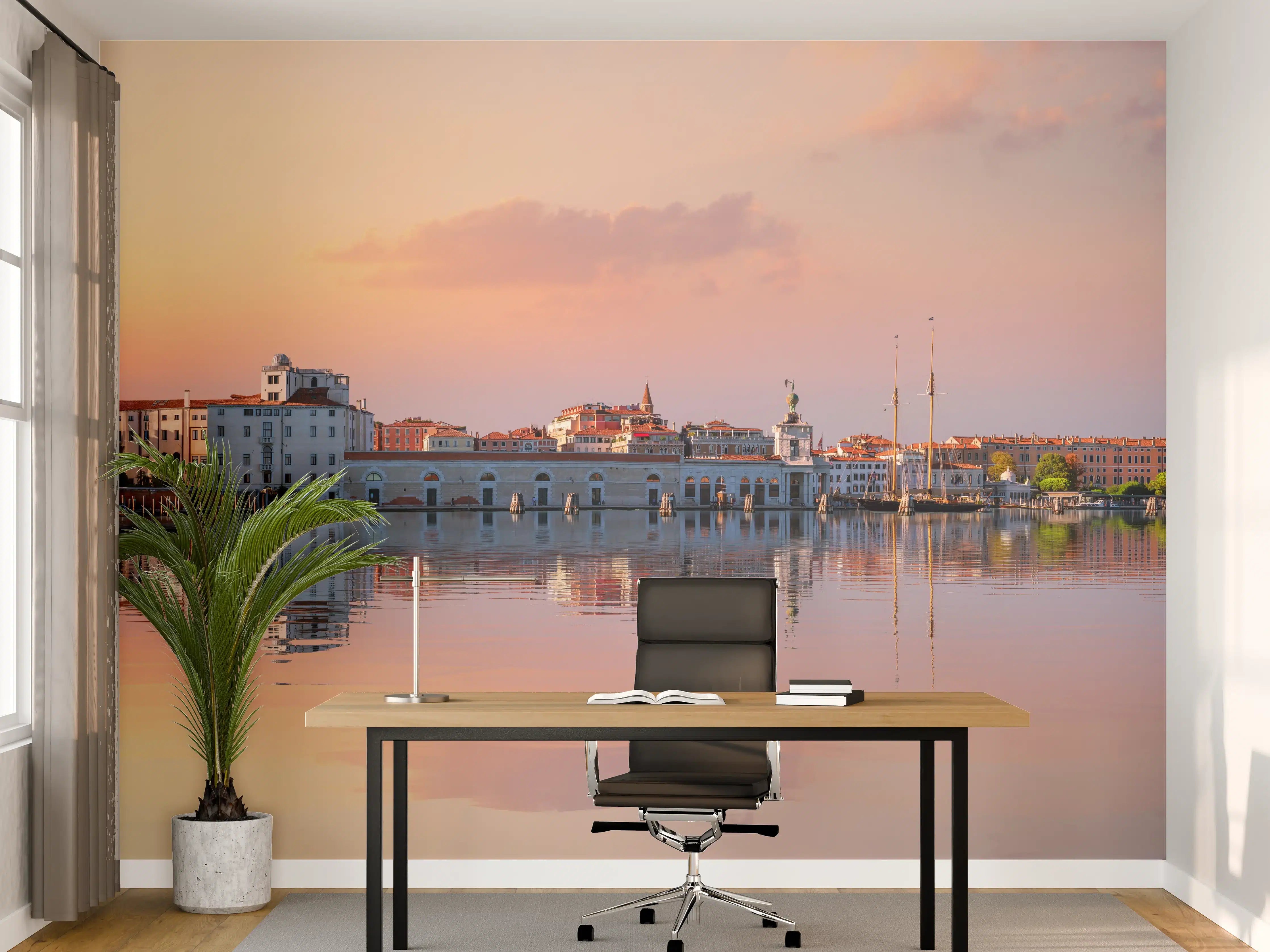 Büro Wandgestaltung - Venedig-Panorama bei Sonnenuntergang